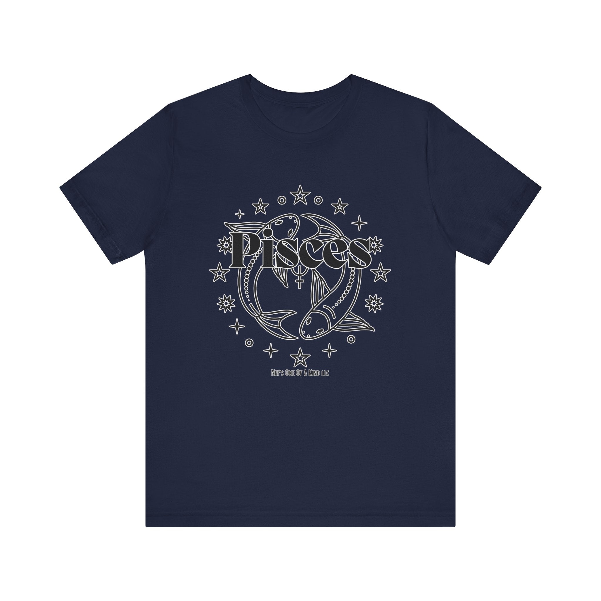 The Pisces Zodiac Unisex Casual Classic Jersey Short Sleeve TeeT-ShirtAquarius Zodiac Unisex Casual Classic Jersey Short Sleeve Tee