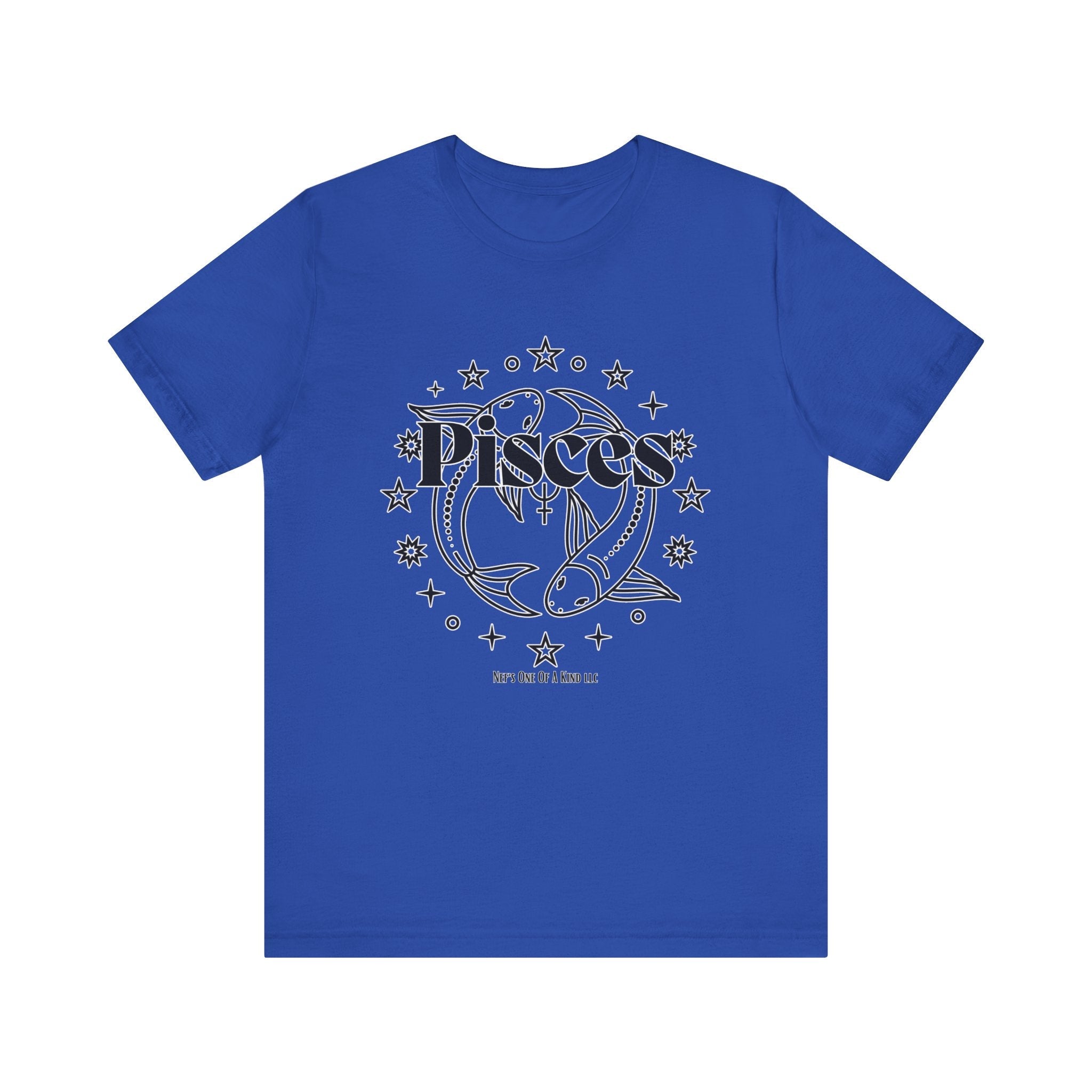 The Pisces Zodiac Unisex Casual Classic Jersey Short Sleeve TeeT-ShirtAquarius Zodiac Unisex Casual Classic Jersey Short Sleeve Tee