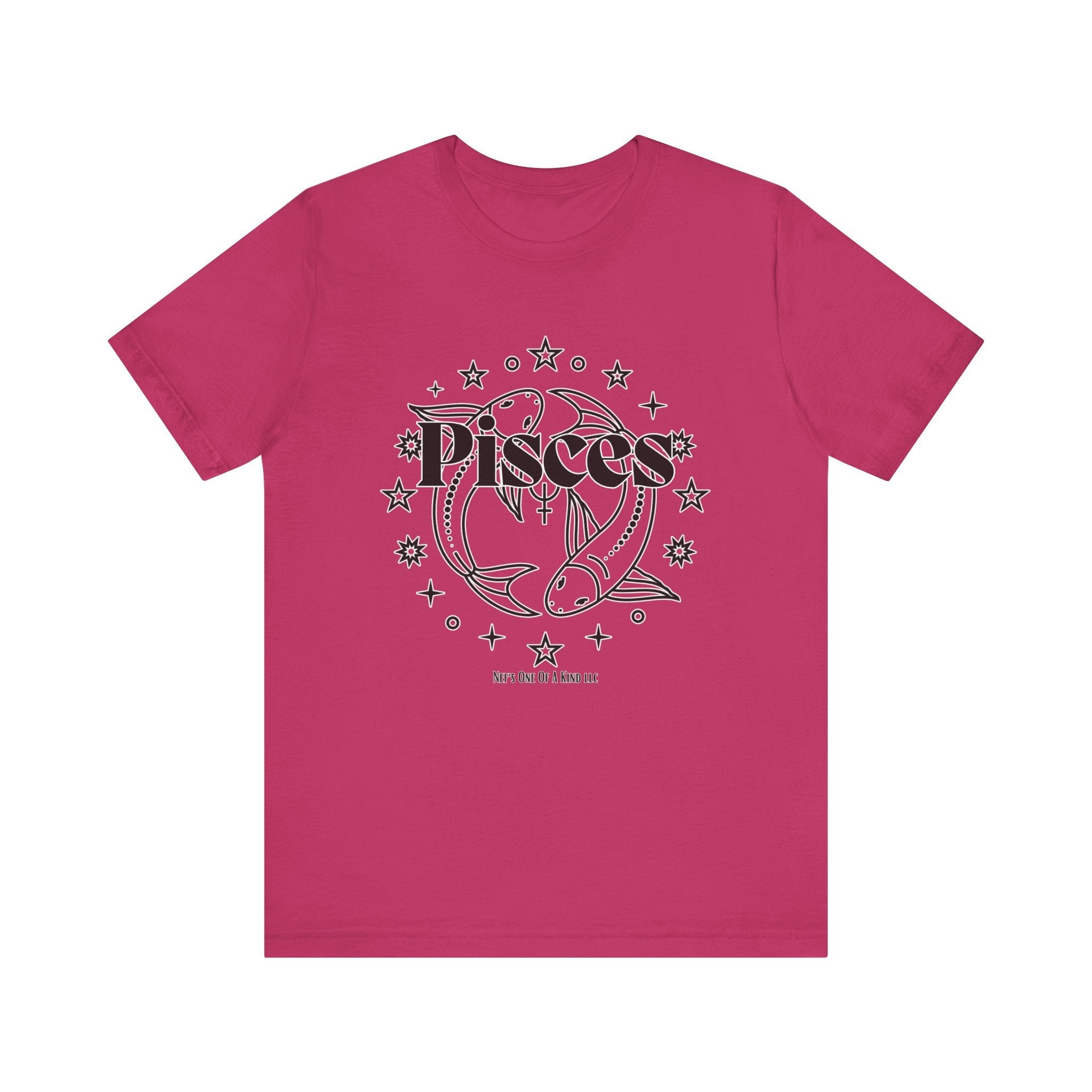 The Pisces Zodiac Unisex Casual Classic Jersey Short Sleeve TeeT-ShirtAquarius Zodiac Unisex Casual Classic Jersey Short Sleeve Tee