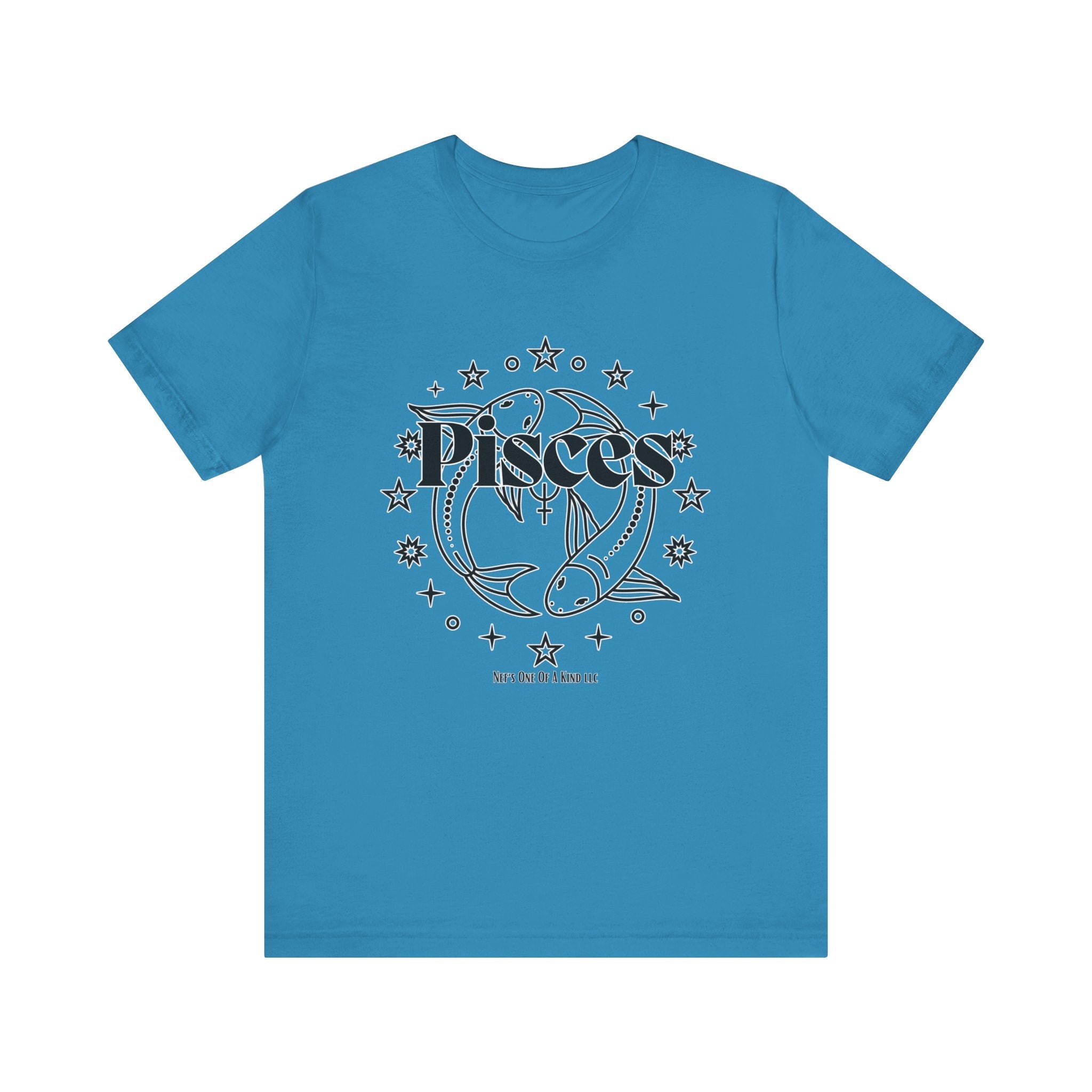 The Pisces Zodiac Unisex Casual Classic Jersey Short Sleeve TeeT-ShirtAquarius Zodiac Unisex Casual Classic Jersey Short Sleeve Tee