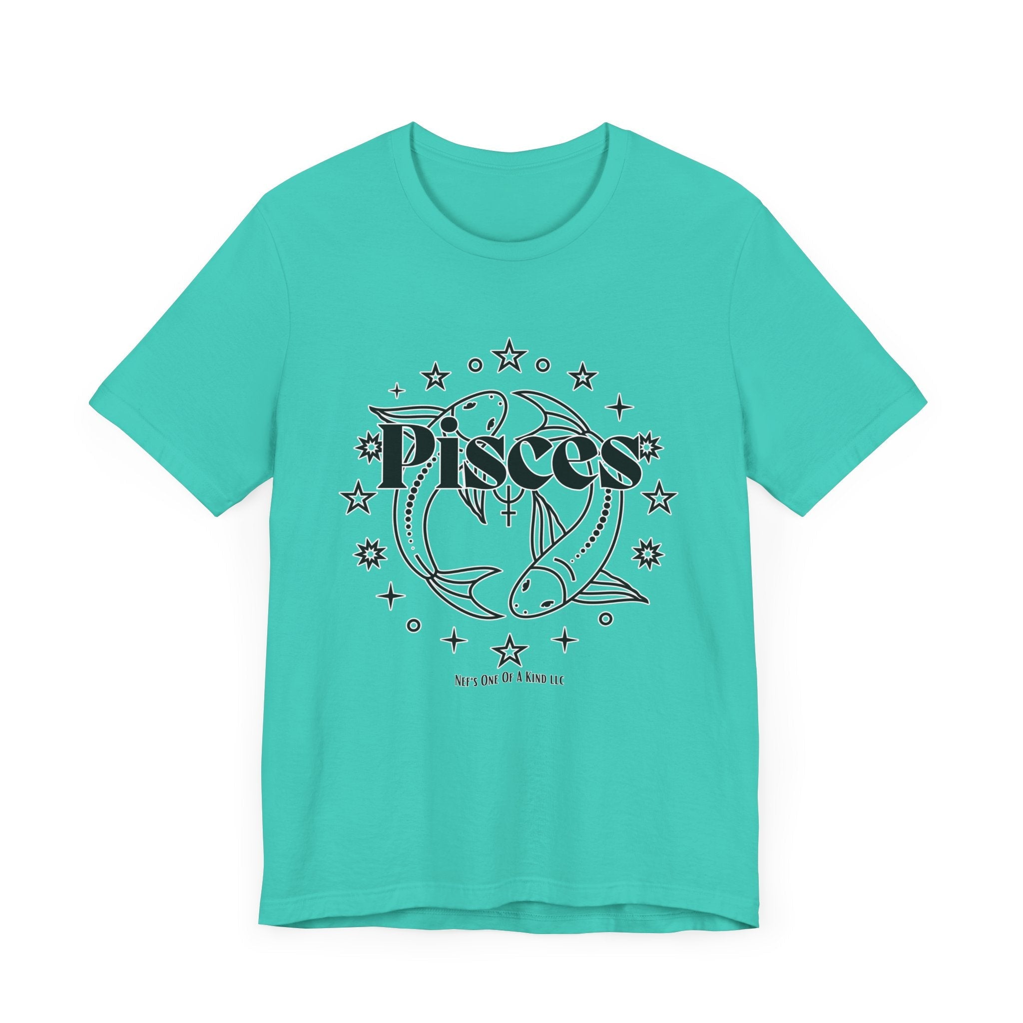 The Pisces Zodiac Unisex Casual Classic Jersey Short Sleeve TeeT-ShirtAquarius Zodiac Unisex Casual Classic Jersey Short Sleeve Tee