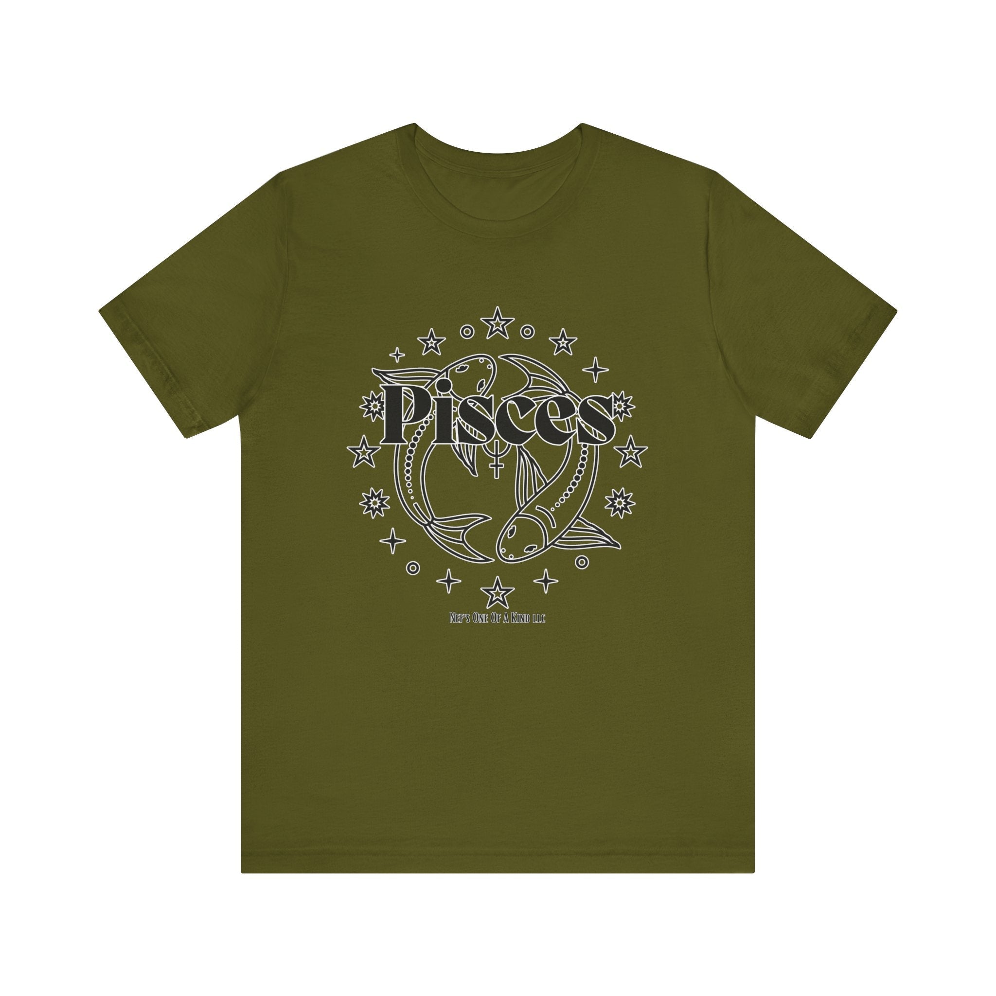 The Pisces Zodiac Unisex Casual Classic Jersey Short Sleeve TeeT-ShirtAquarius Zodiac Unisex Casual Classic Jersey Short Sleeve Tee