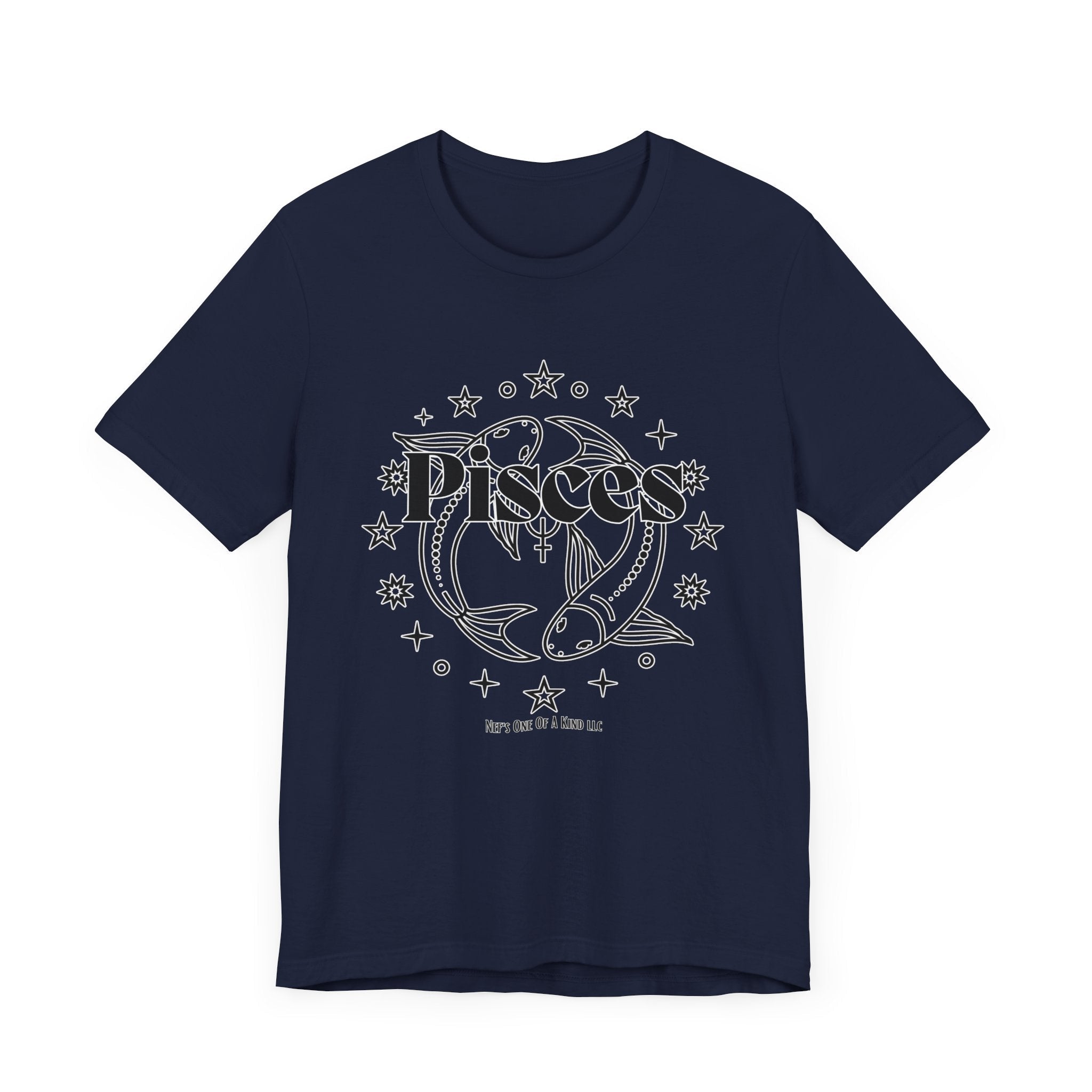 The Pisces Zodiac Unisex Casual Classic Jersey Short Sleeve TeeT-ShirtAquarius Zodiac Unisex Casual Classic Jersey Short Sleeve Tee