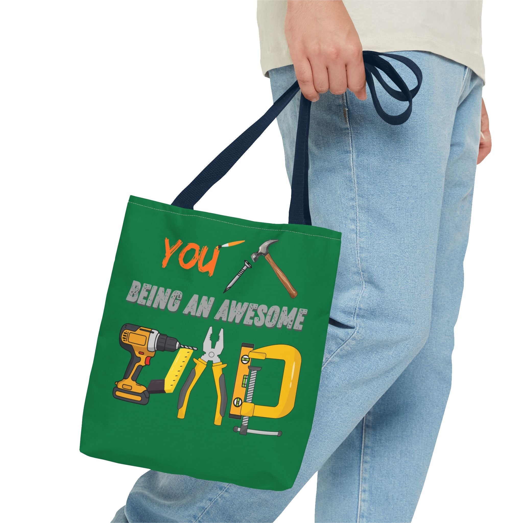 Tool-Themed Tote Bag – “You Nailed Being An Awesome Dad” Gift Tote