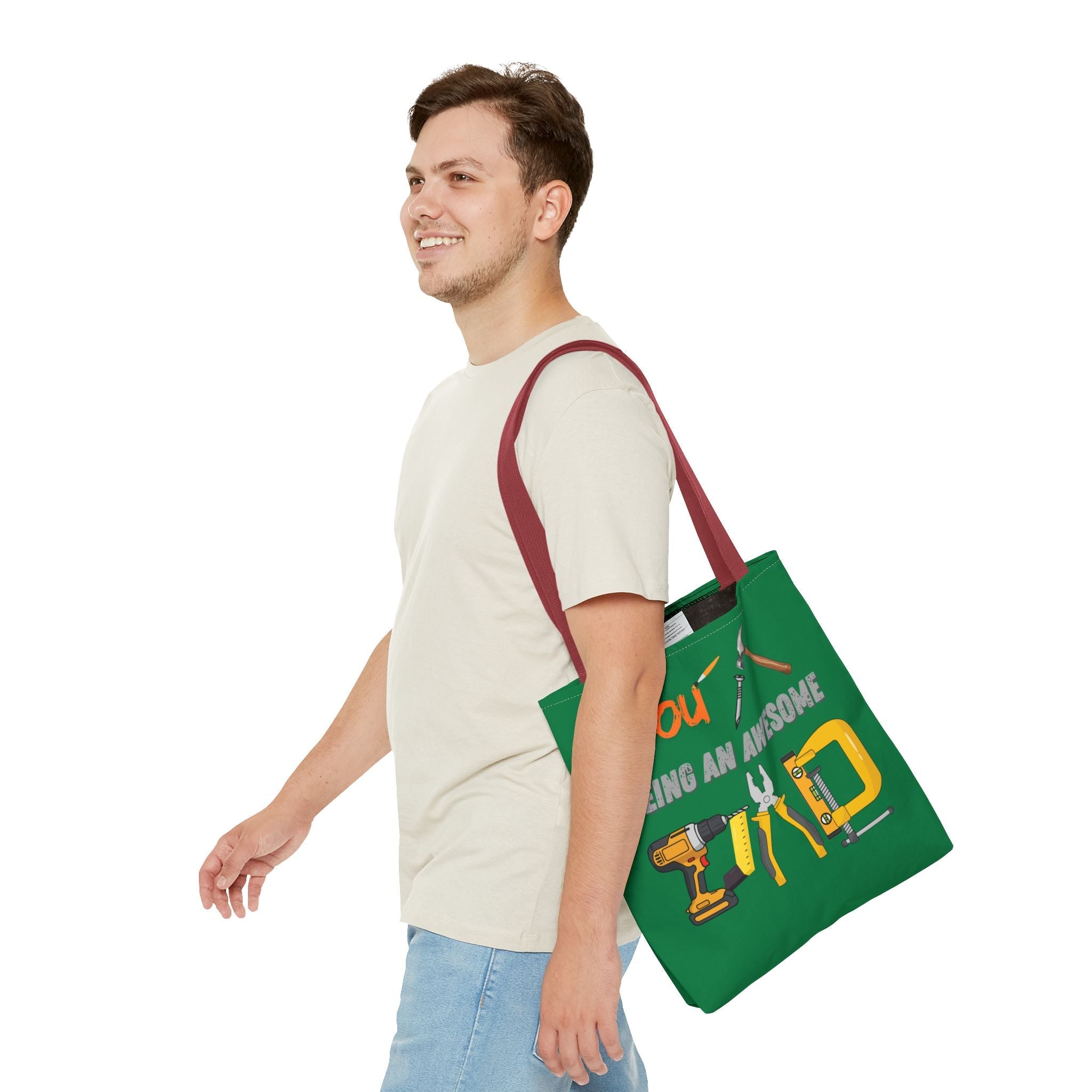 Tool-Themed Tote Bag – “You Nailed Being An Awesome Dad” Gift Tote