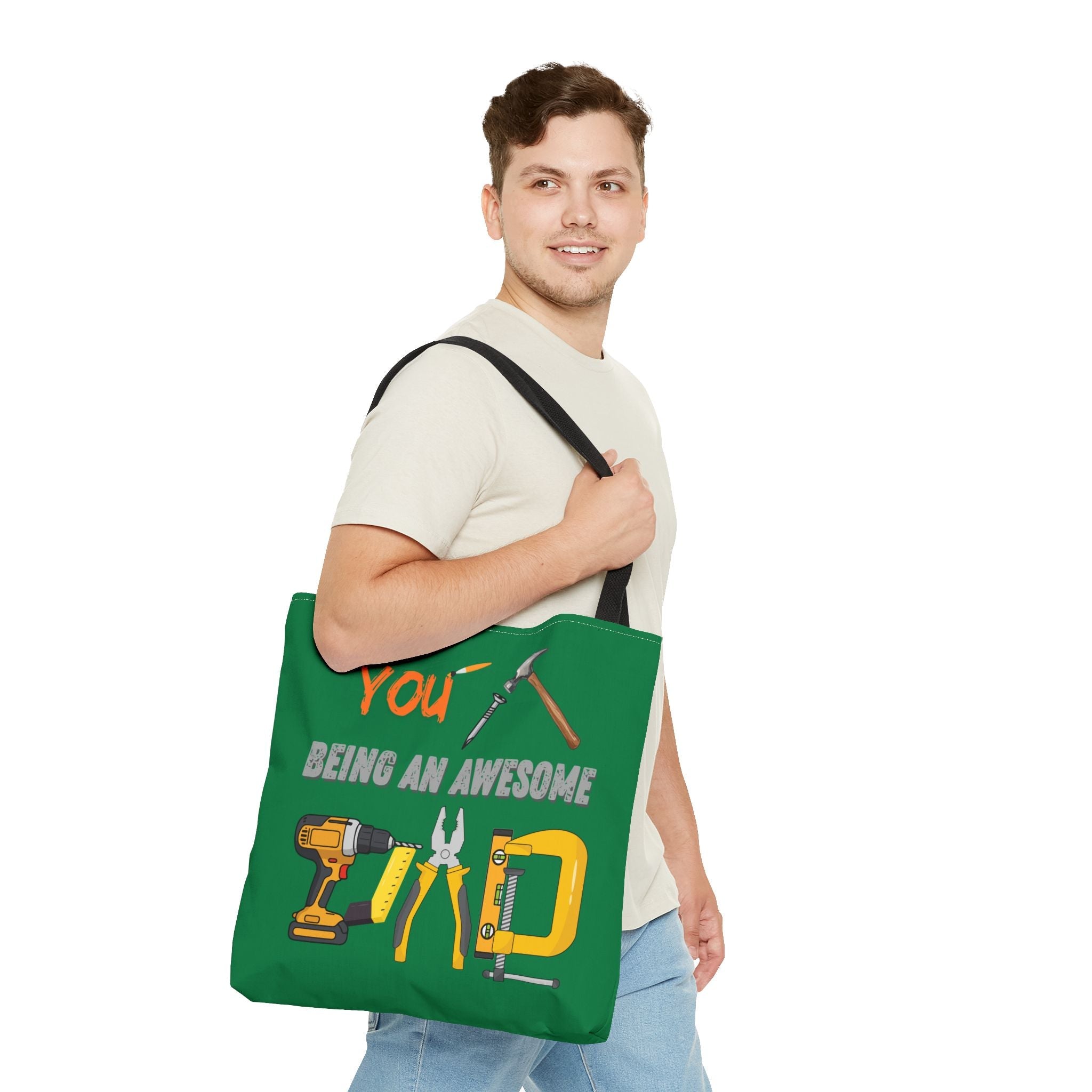 Tool-Themed Tote Bag – “You Nailed Being An Awesome Dad” Gift Tote
