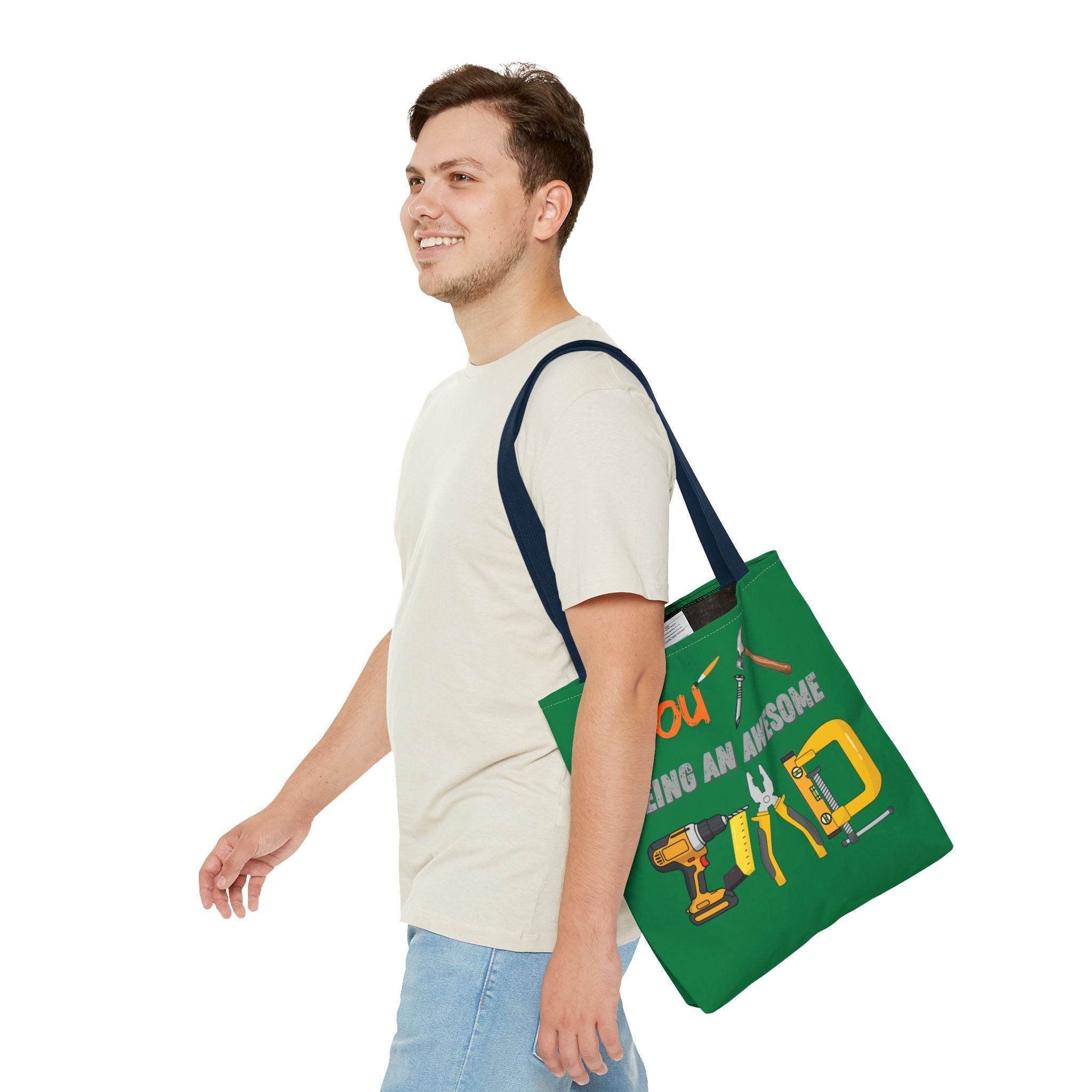 Tool-Themed Tote Bag – “You Nailed Being An Awesome Dad” Gift Tote