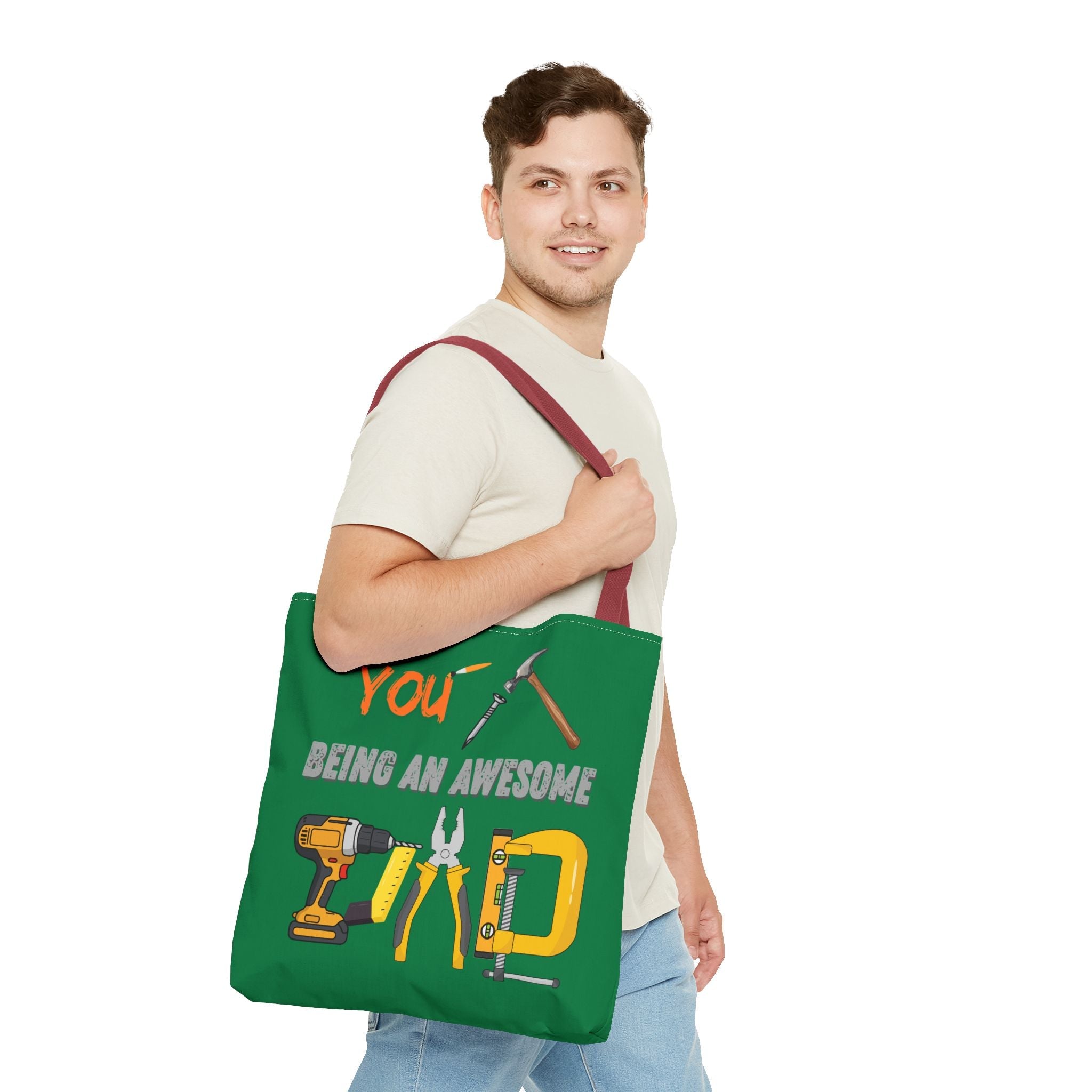 Tool-Themed Tote Bag – “You Nailed Being An Awesome Dad” Gift Tote