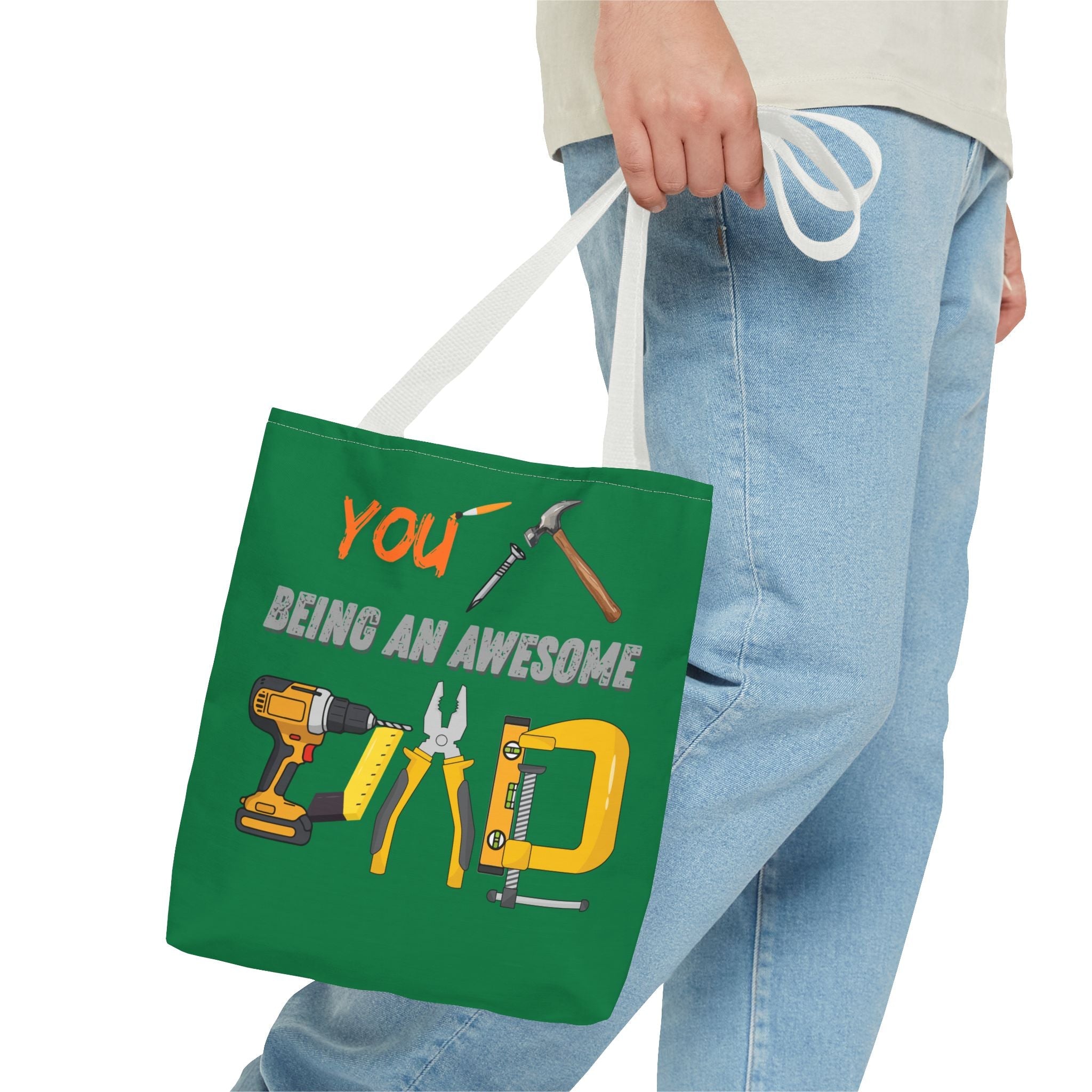 Tool-Themed Tote Bag – “You Nailed Being An Awesome Dad” Gift Tote