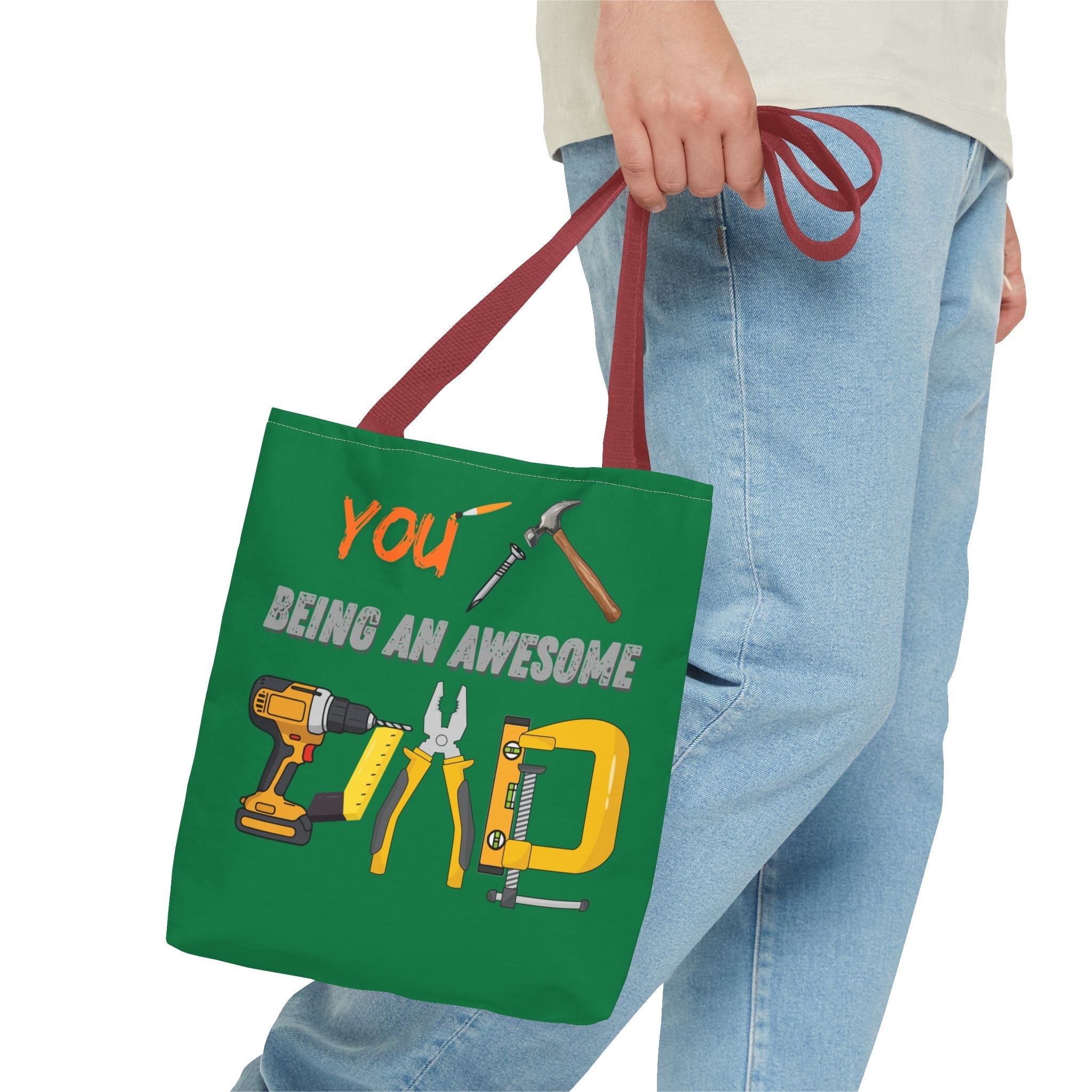 Tool-Themed Tote Bag – “You Nailed Being An Awesome Dad” Gift Tote