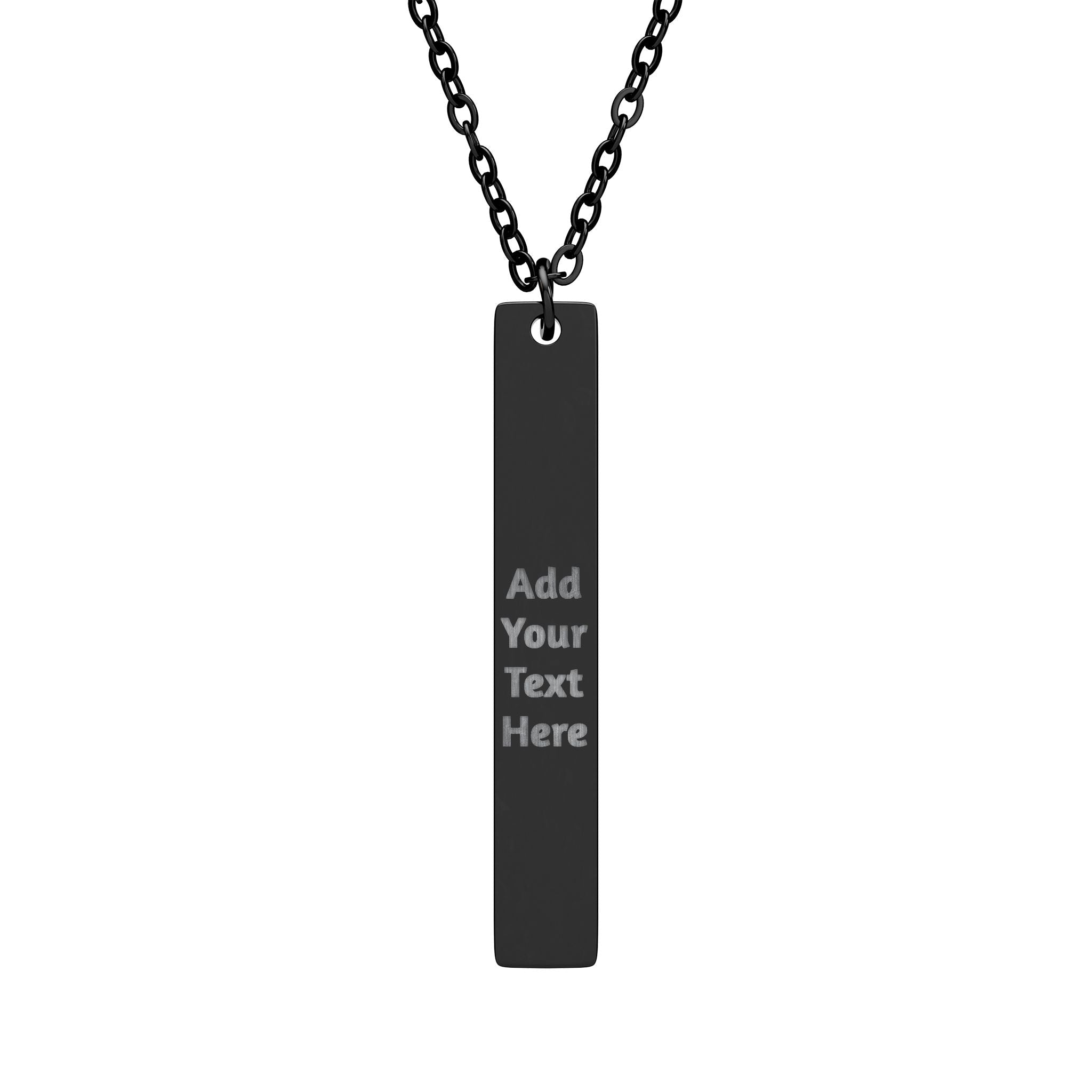 Vertical Bar Necklace (Engraving)