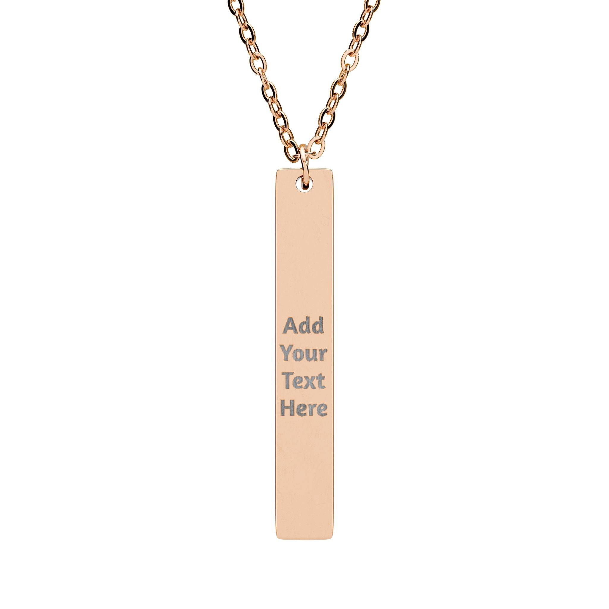 Vertical Bar Necklace (Engraving)