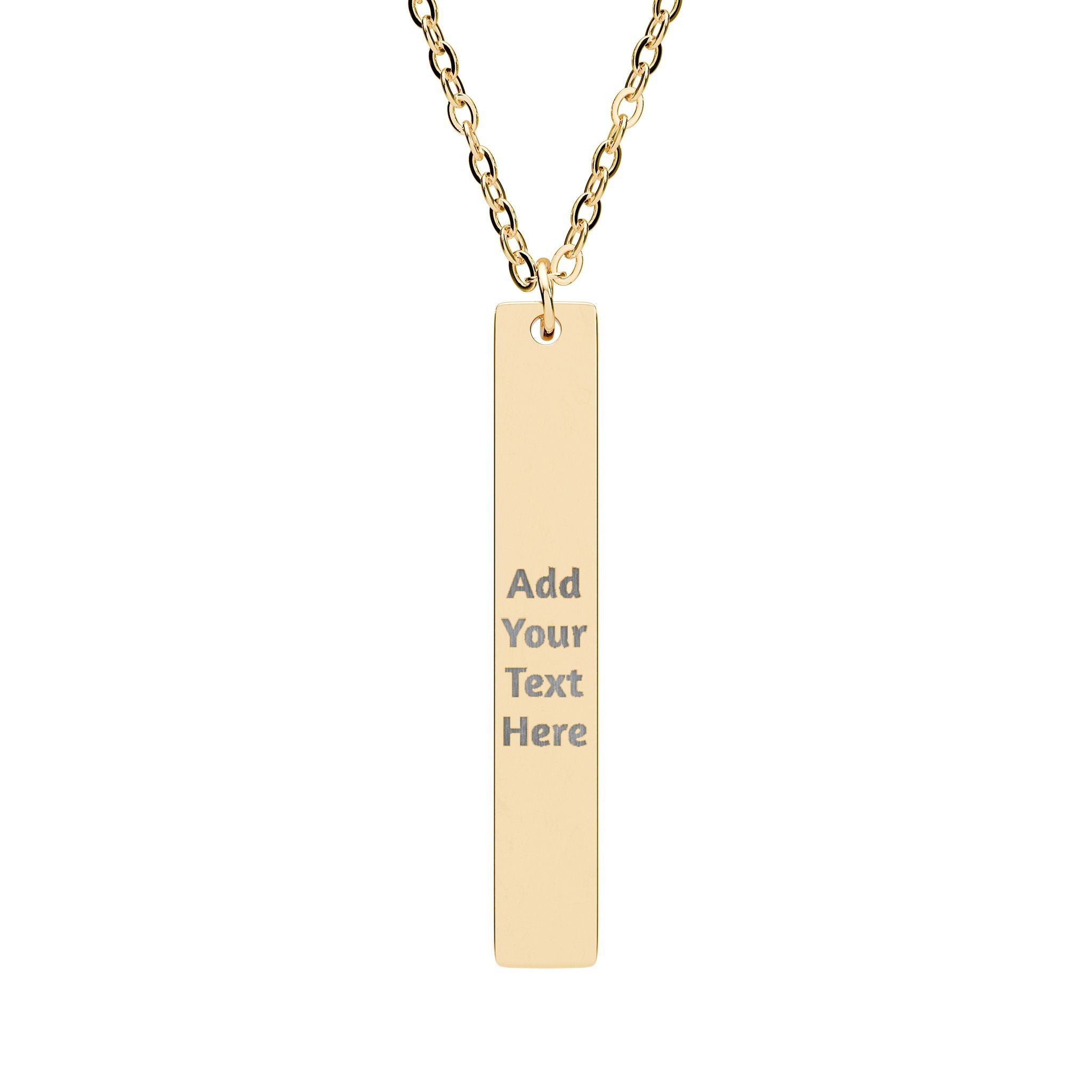 Vertical Bar Necklace (Engraving)