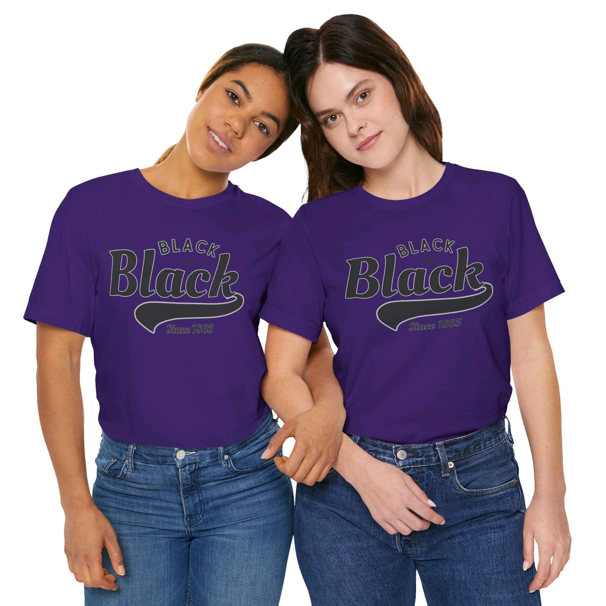 Vintage Style Unisex Jersey Tee - Black Since 1865, Retro T-Shirt, Casual Wear, Gift Idea, Everyday Fashion