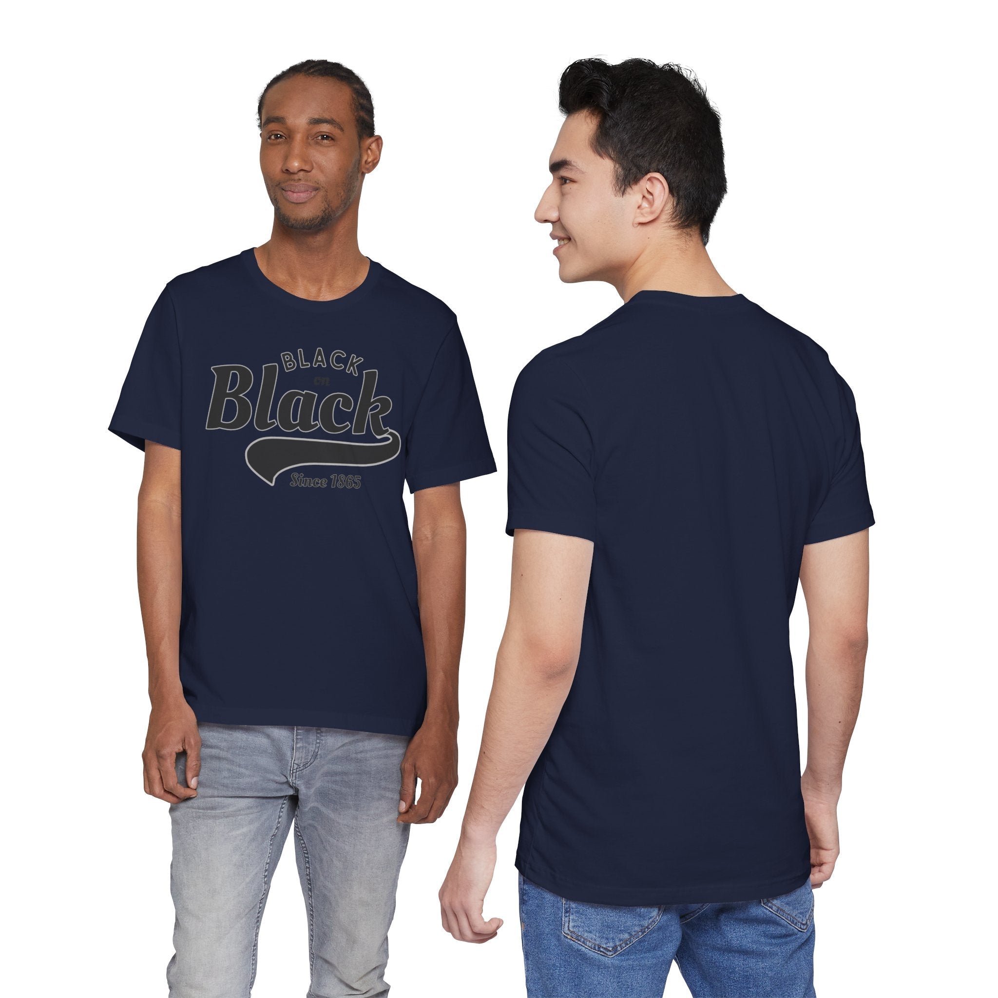 Vintage Style Unisex Jersey Tee - Black Since 1865, Retro T-Shirt, Casual Wear, Gift Idea, Everyday Fashion