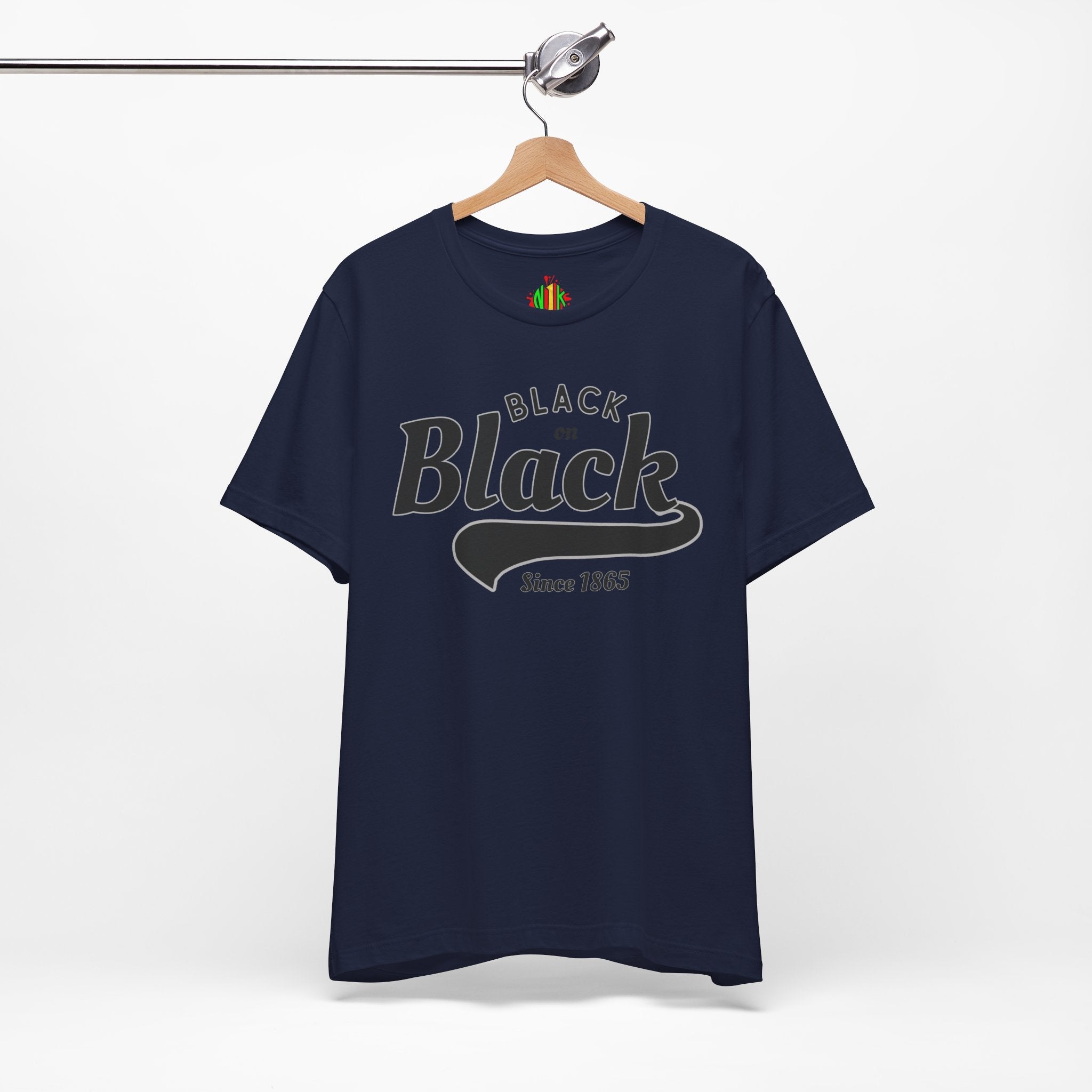 Vintage Style Unisex Jersey Tee - Black Since 1865, Retro T-Shirt, CasT-ShirtVintage Style Unisex Jersey Tee