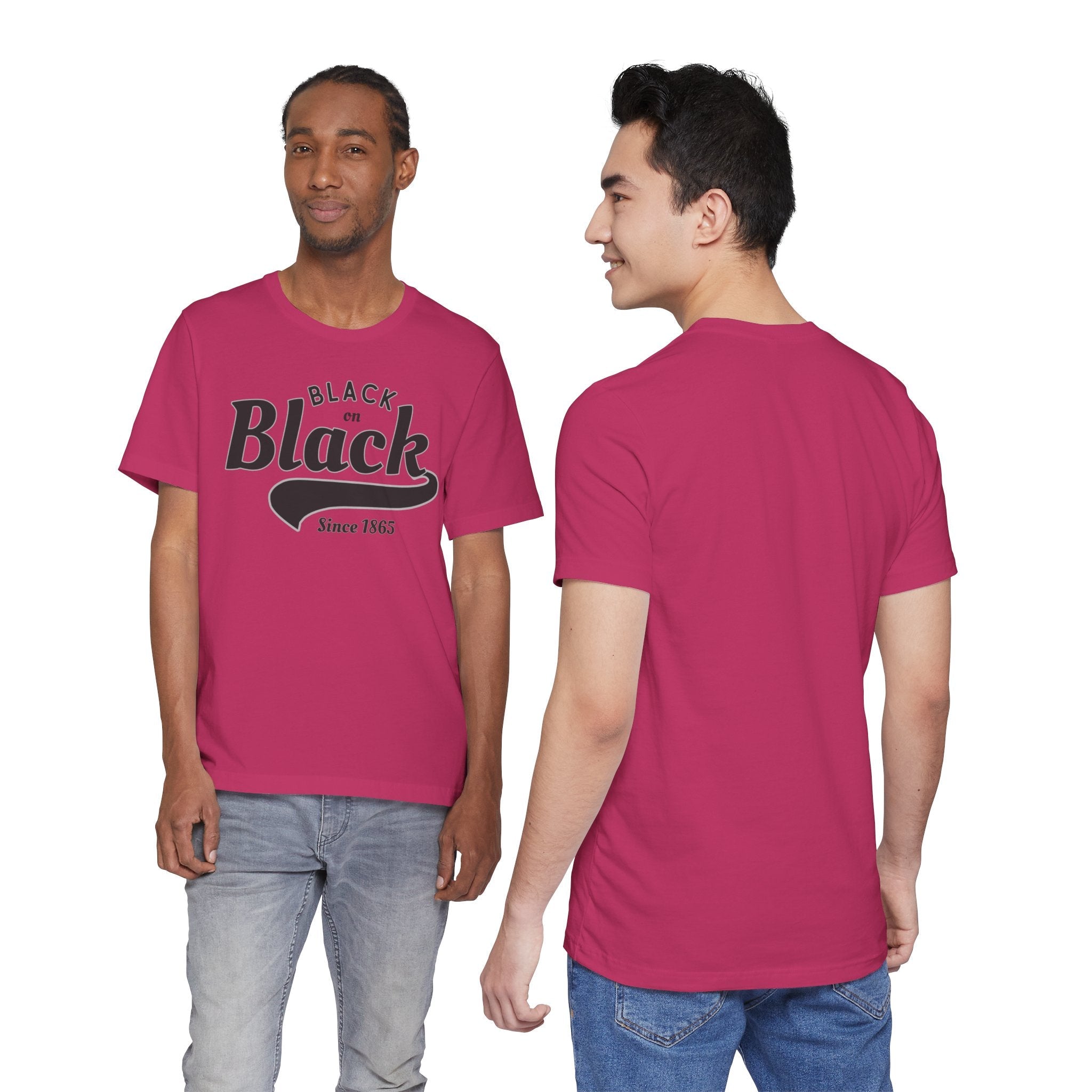 Vintage Style Unisex Jersey Tee - Black Since 1865, Retro T-Shirt, Casual Wear, Gift Idea, Everyday Fashion