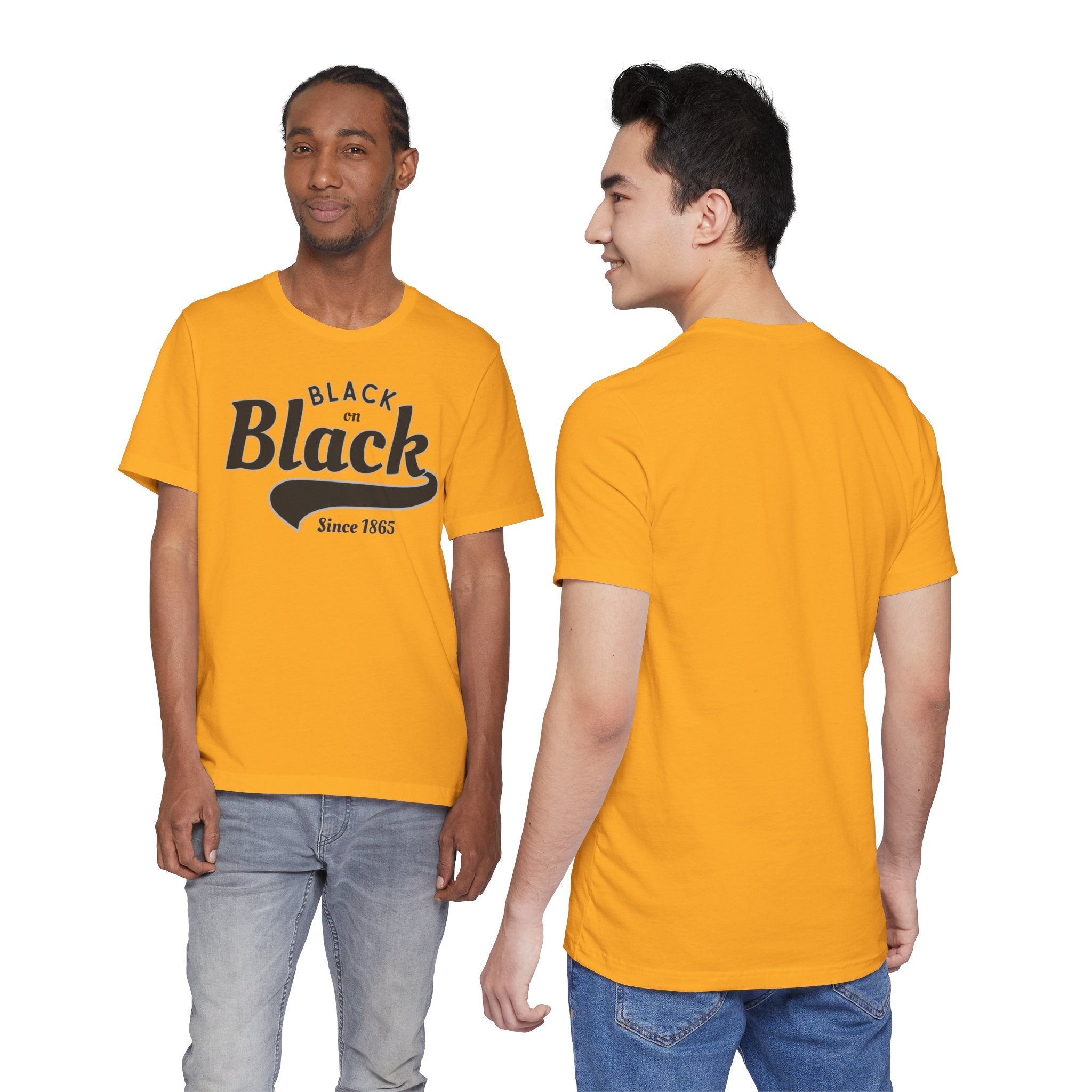 Vintage Style Unisex Jersey Tee - Black Since 1865, Retro T-Shirt, Casual Wear, Gift Idea, Everyday Fashion