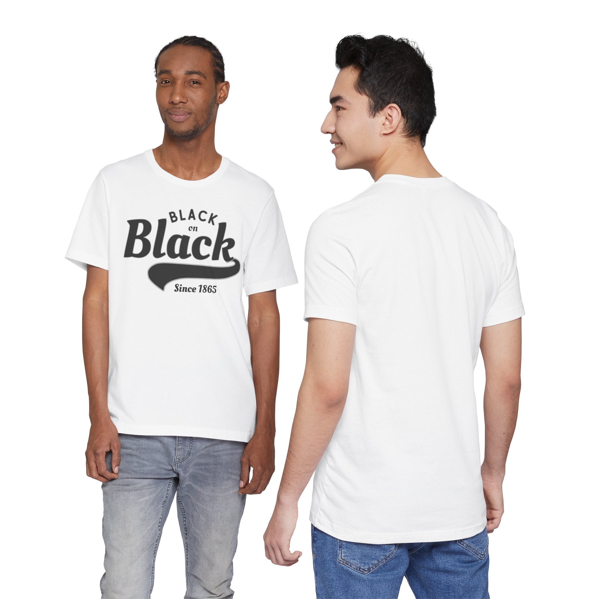 Vintage Style Unisex Jersey Tee - Black Since 1865, Retro T-Shirt, Casual Wear, Gift Idea, Everyday Fashion