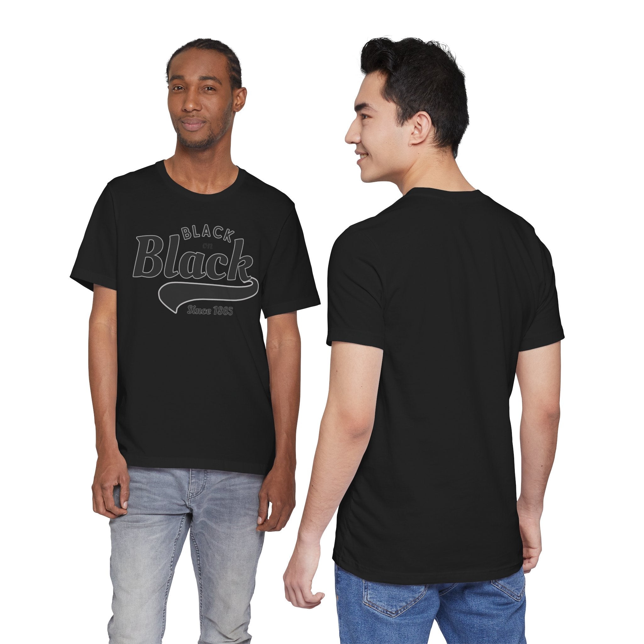 Vintage Style Unisex Jersey Tee - Black Since 1865, Retro T-Shirt, Casual Wear, Gift Idea, Everyday Fashion