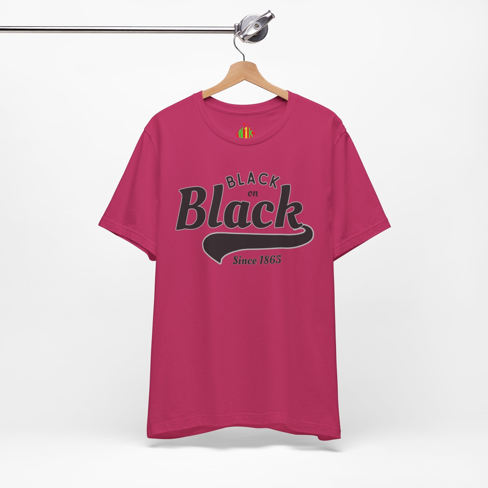 Vintage Style Unisex Jersey Tee - Black Since 1865, Retro T-Shirt, CasT-ShirtVintage Style Unisex Jersey Tee