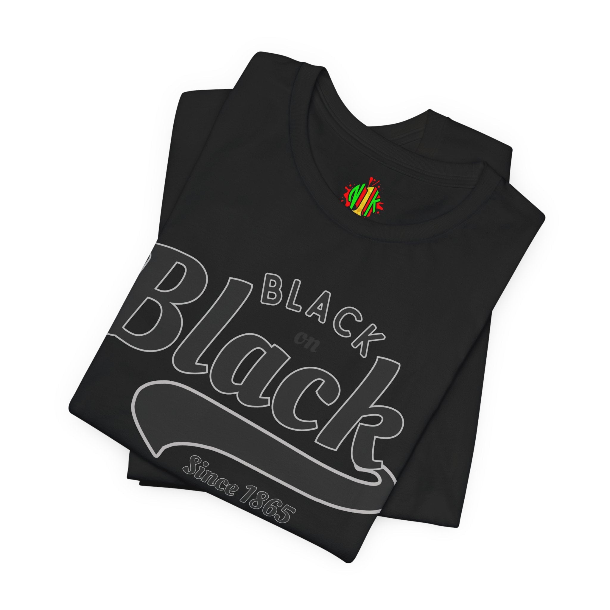 Vintage Style Unisex Jersey Tee - Black Since 1865, Retro T-Shirt, CasT-ShirtVintage Style Unisex Jersey Tee