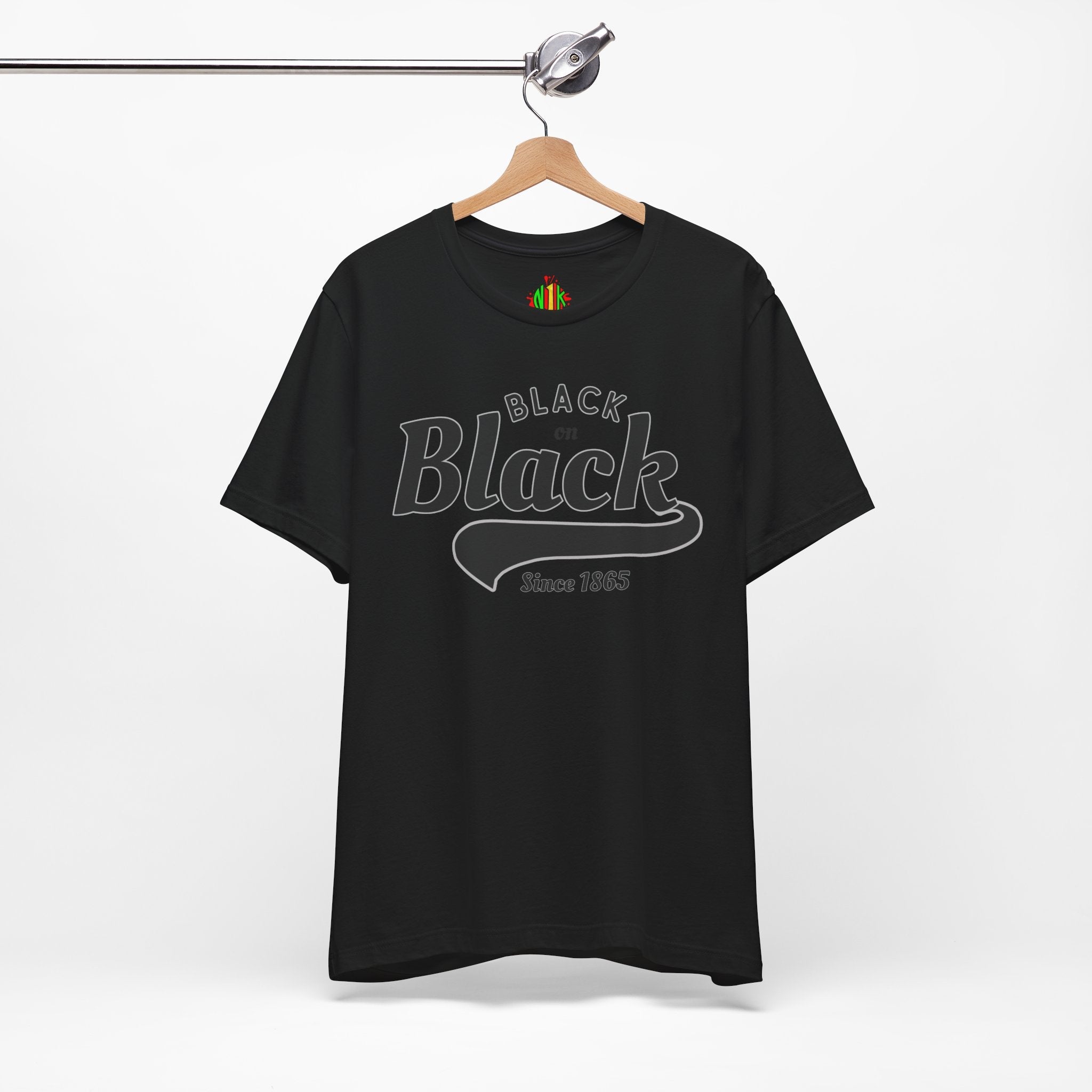 Vintage Style Unisex Jersey Tee - Black Since 1865, Retro T-Shirt, CasT-ShirtVintage Style Unisex Jersey Tee