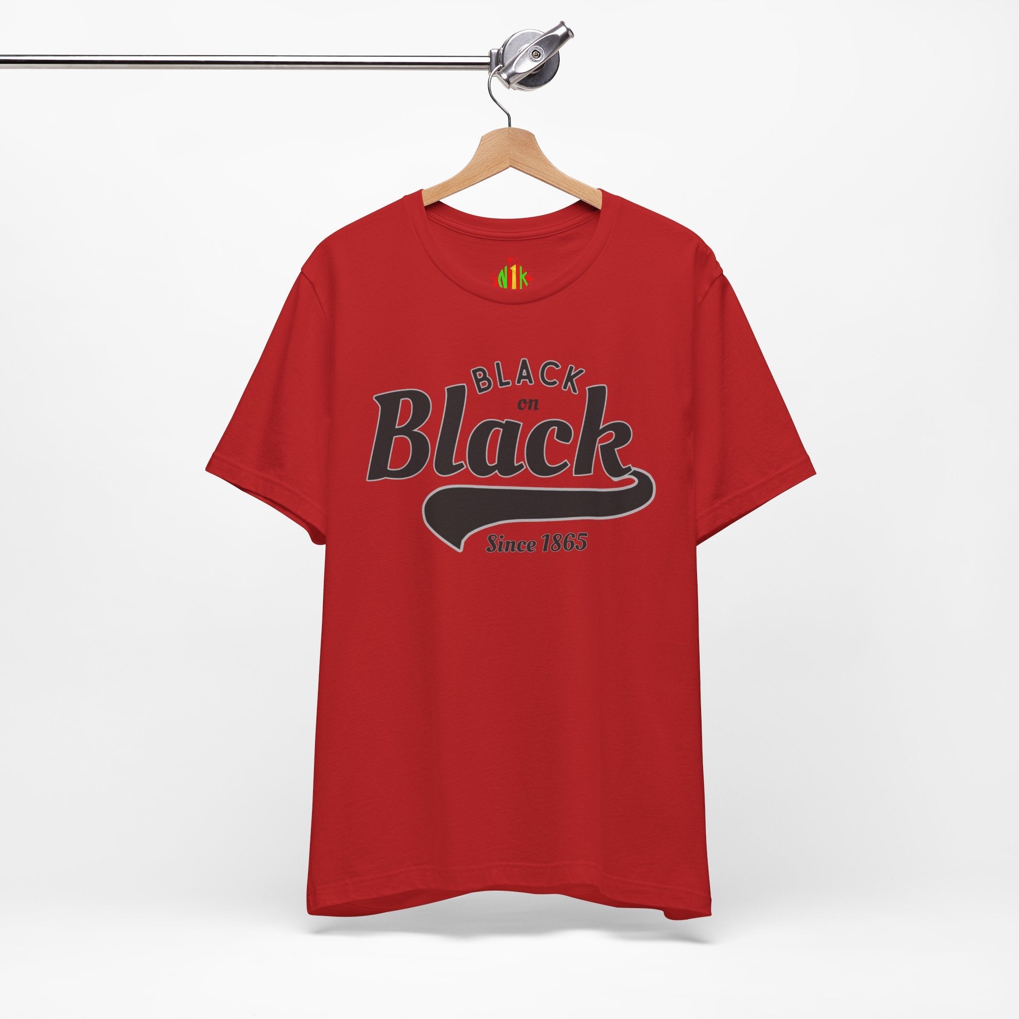 Vintage Style Unisex Jersey Tee - Black Since 1865, Retro T-Shirt, CasT-ShirtVintage Style Unisex Jersey Tee