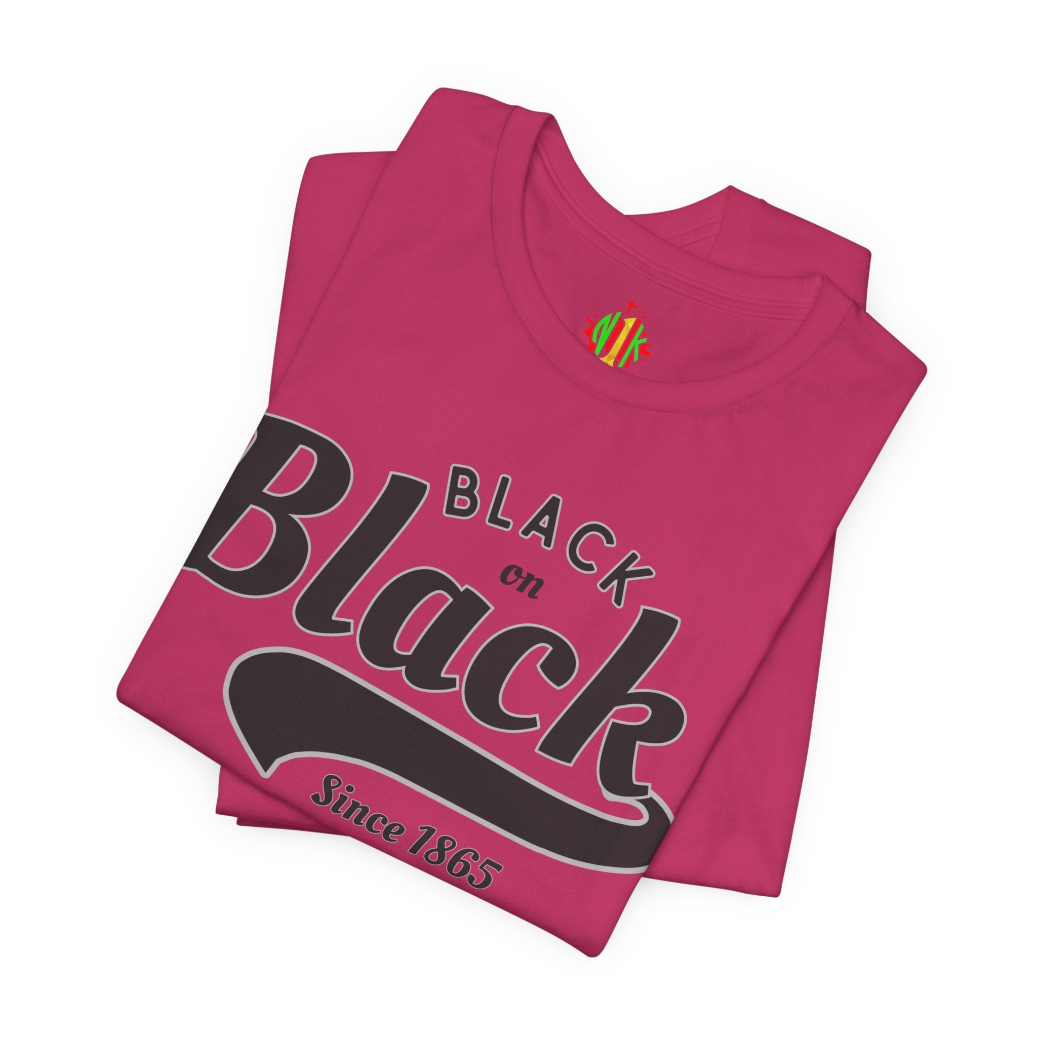 Vintage Style Unisex Jersey Tee - Black Since 1865, Retro T-Shirt, CasT-ShirtVintage Style Unisex Jersey Tee