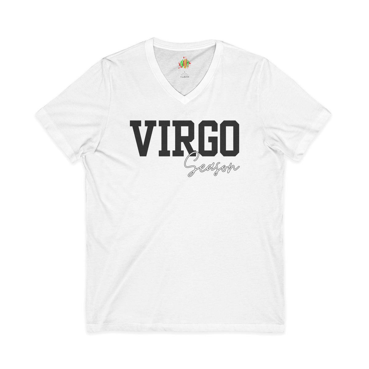 Virgo Zodiac V-Neck Tee, Astrology Shirt, Horoscope Top, Birthday Gift, Unisex Tee, Casual Wear
