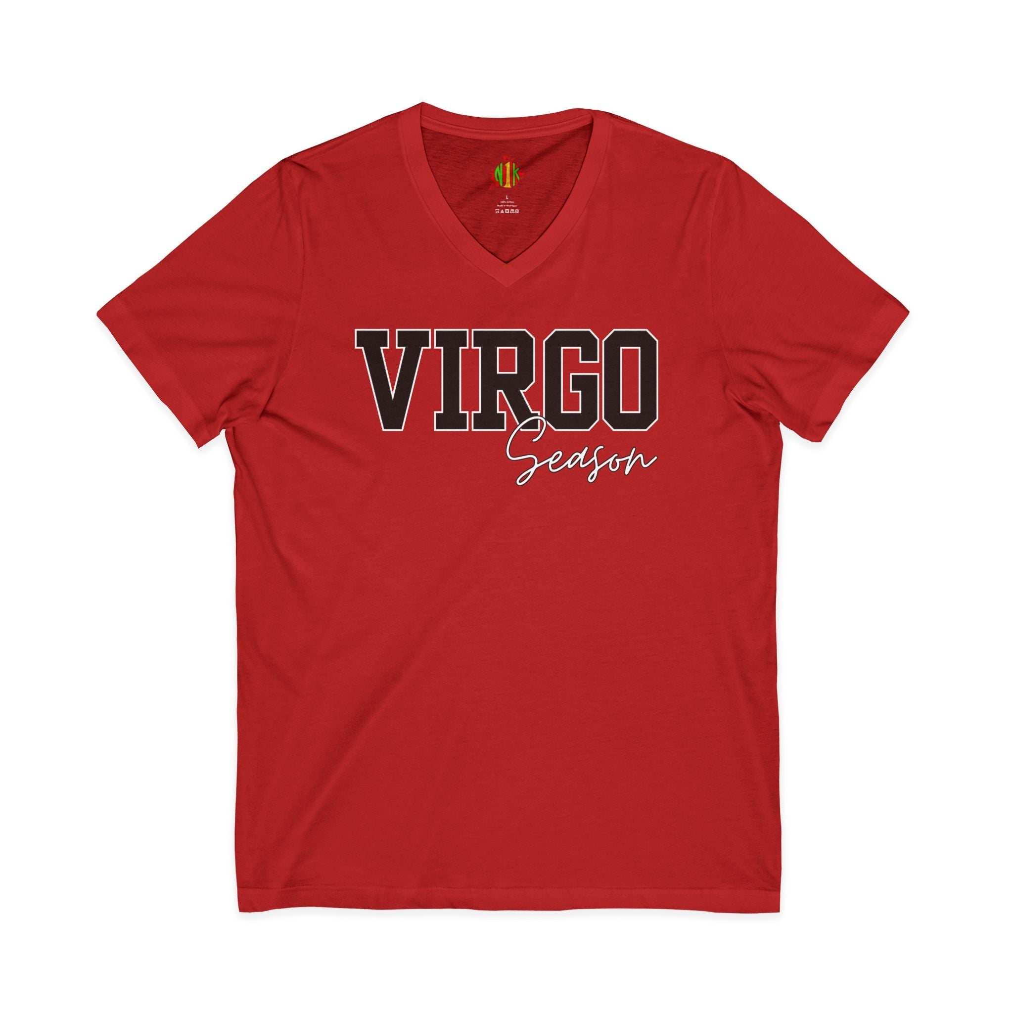 Virgo Zodiac V-Neck Tee, Astrology Shirt, Horoscope Top, Birthday Gift, Unisex Tee, Casual Wear
