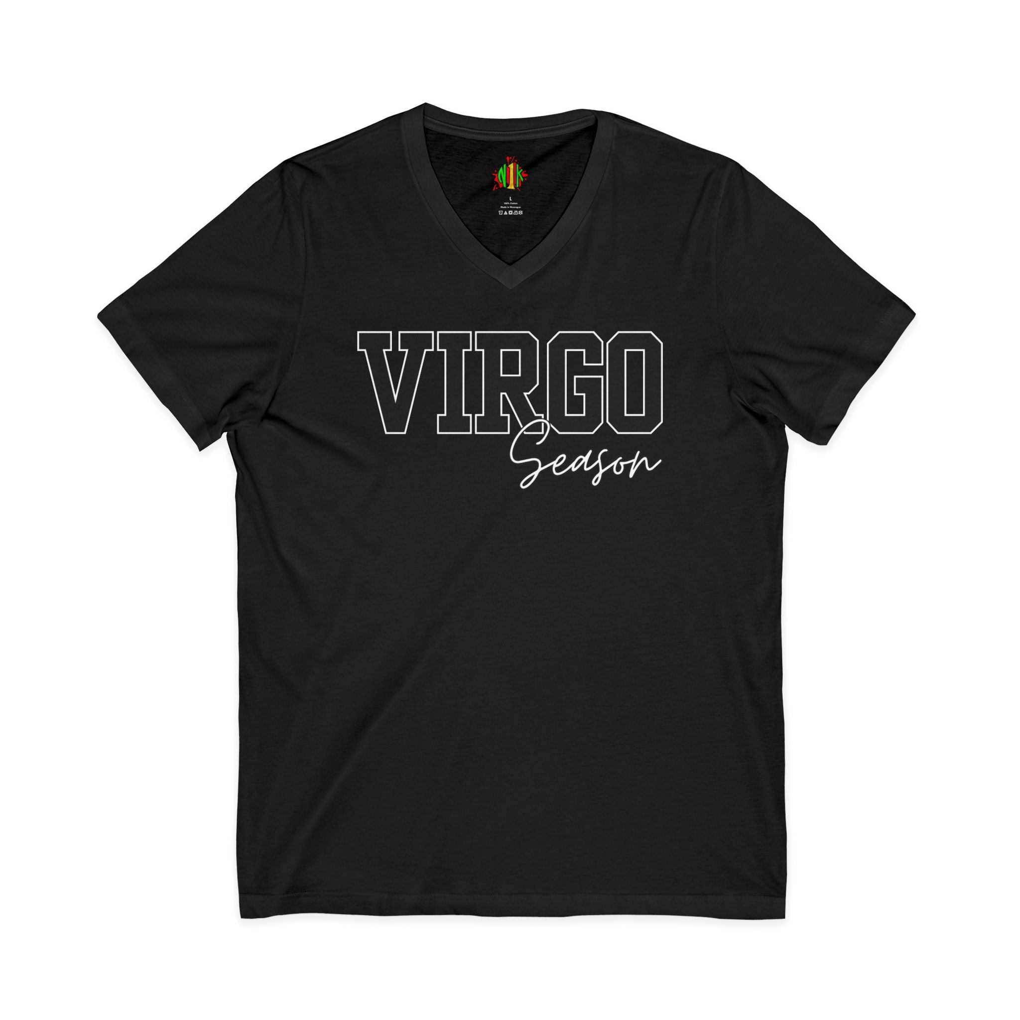 Virgo Zodiac V-Neck Tee, Astrology Shirt, Horoscope Top, Birthday Gift, Unisex Tee, Casual Wear