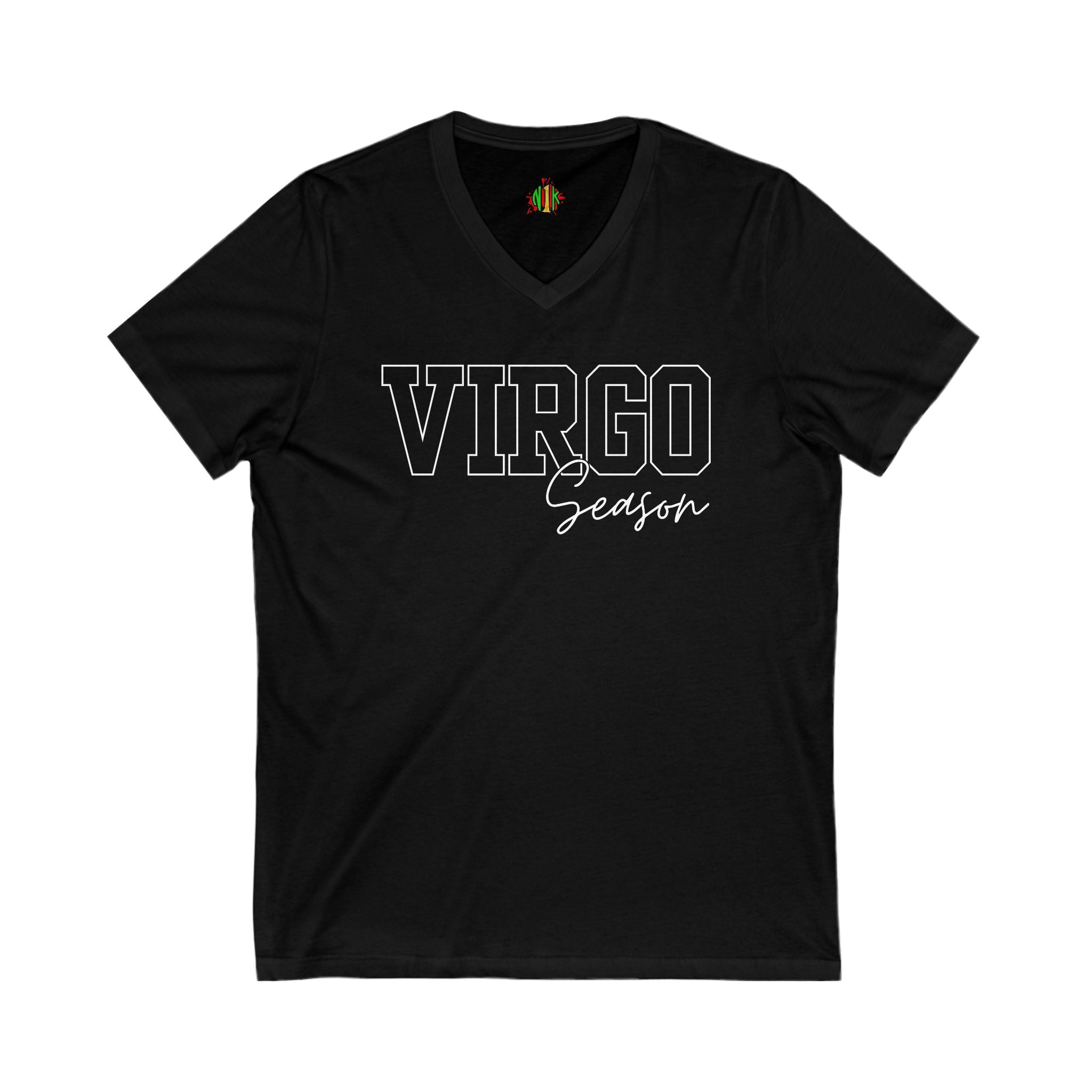 Virgo Zodiac V-Neck Tee, Astrology Shirt, Horoscope Top, Birthday GiftV-neckVirgo Zodiac V-Neck Tee