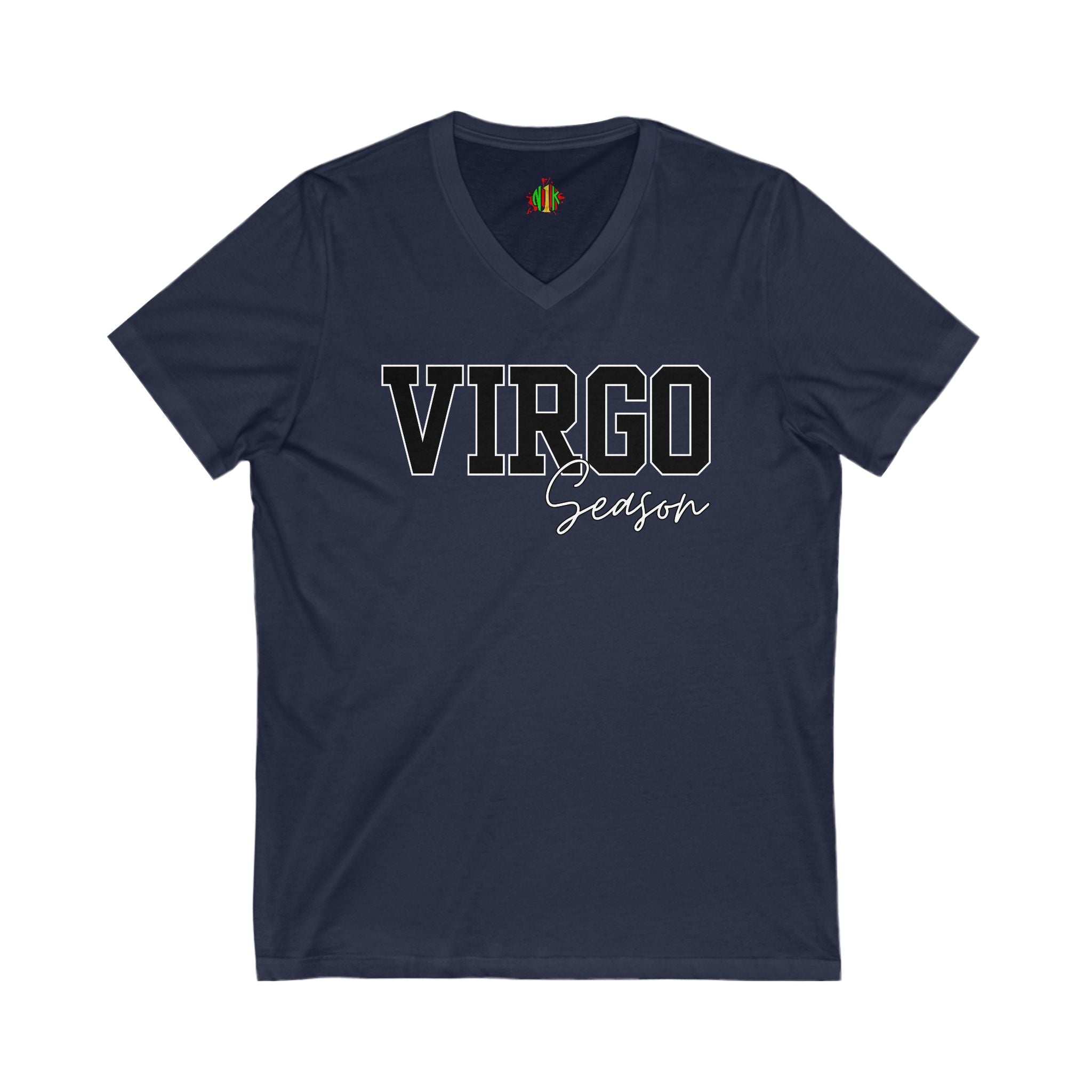 Virgo Zodiac V-Neck Tee, Astrology Shirt, Horoscope Top, Birthday GiftV-neckVirgo Zodiac V-Neck Tee