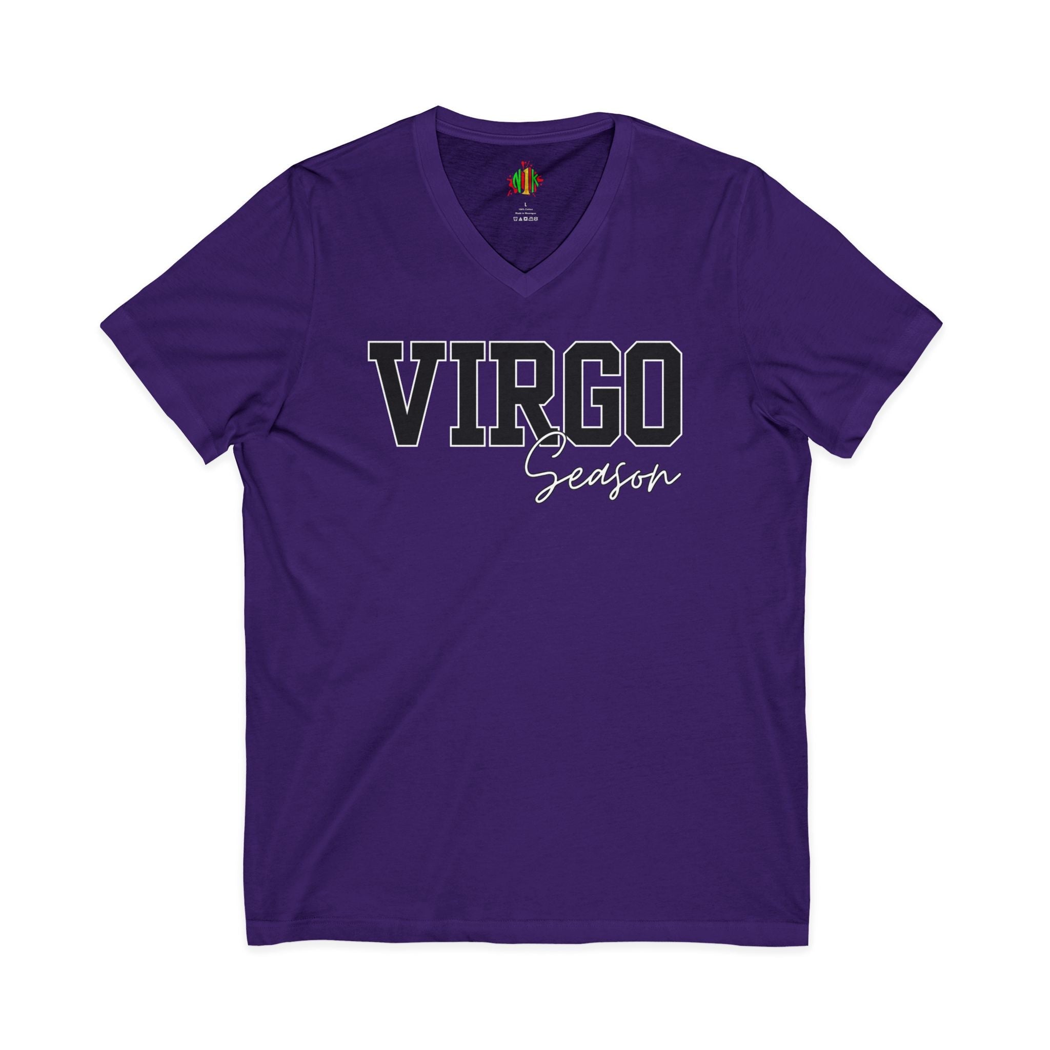 Virgo Zodiac V-Neck Tee, Astrology Shirt, Horoscope Top, Birthday Gift, Unisex Tee, Casual Wear