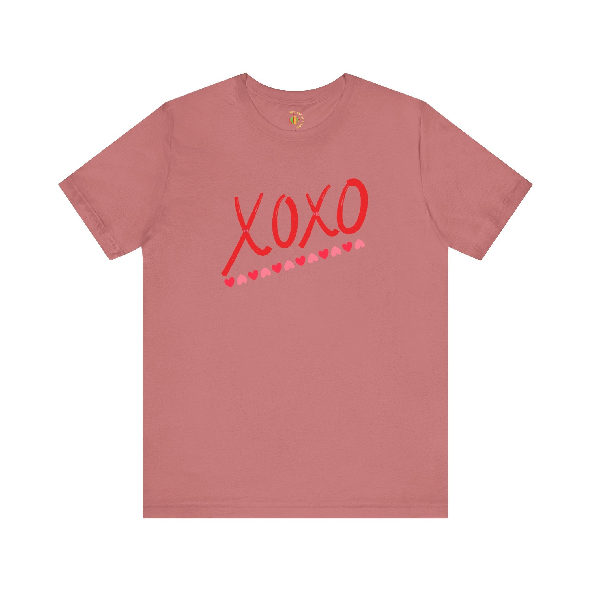 XoXo Valentine Casual Soft Unisex Jersey Crew Neck Short Sleeve Tee