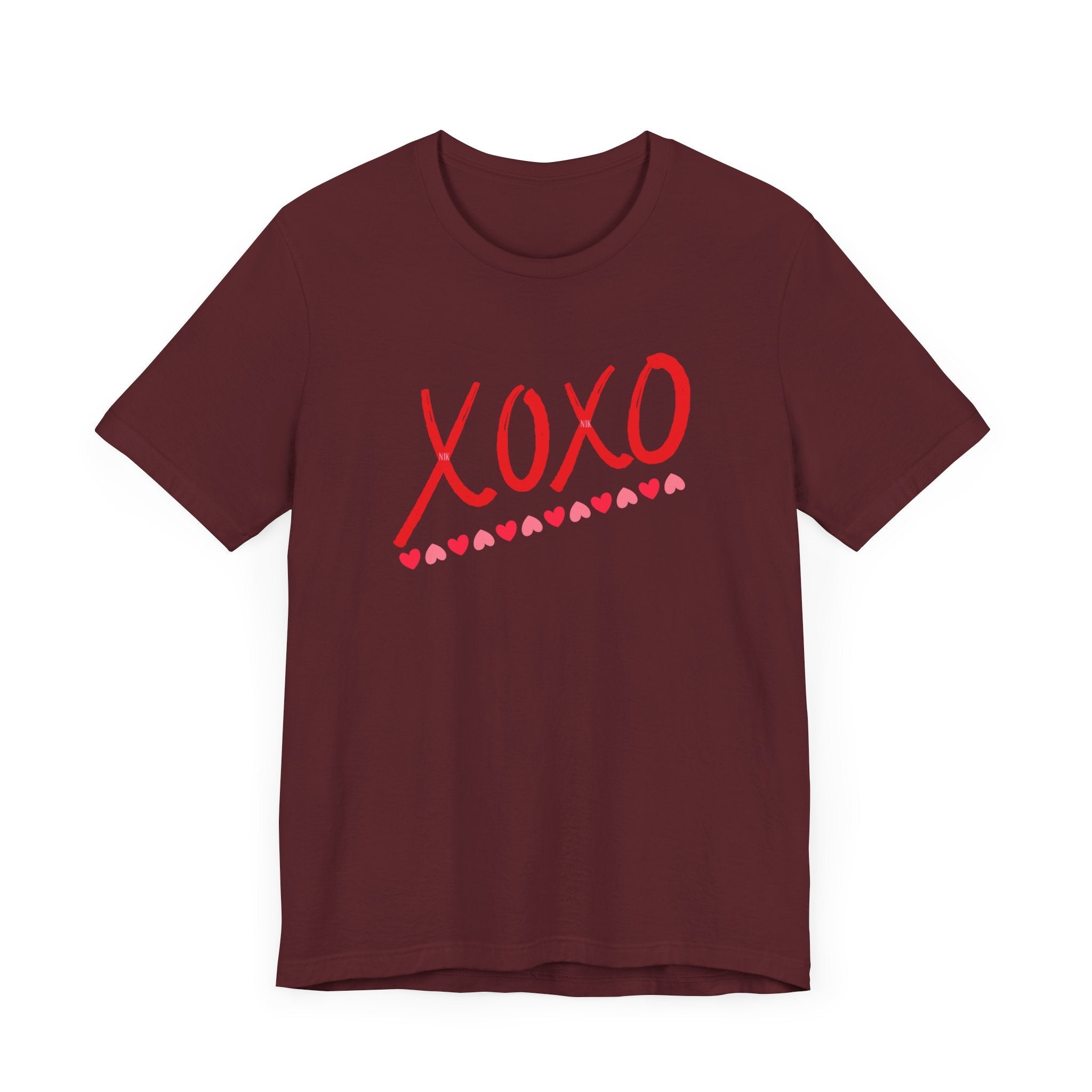 XoXo Valentine Casual Soft Unisex Jersey Crew Neck Short Sleeve TeeT-ShirtXoXo Valentine Casual Soft Unisex Jersey Crew Neck Short Sleeve Tee