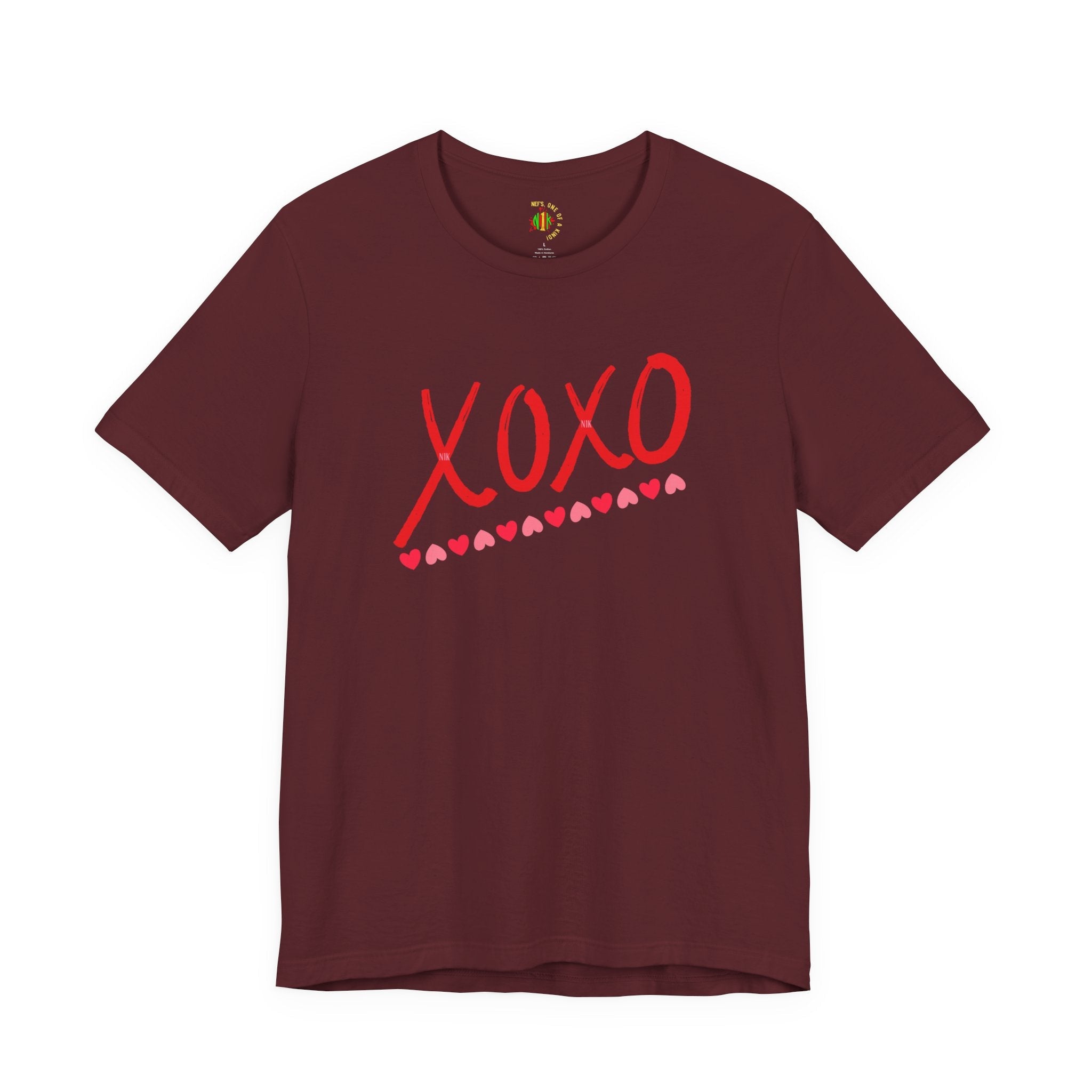 XoXo Valentine Casual Soft Unisex Jersey Crew Neck Short Sleeve Tee