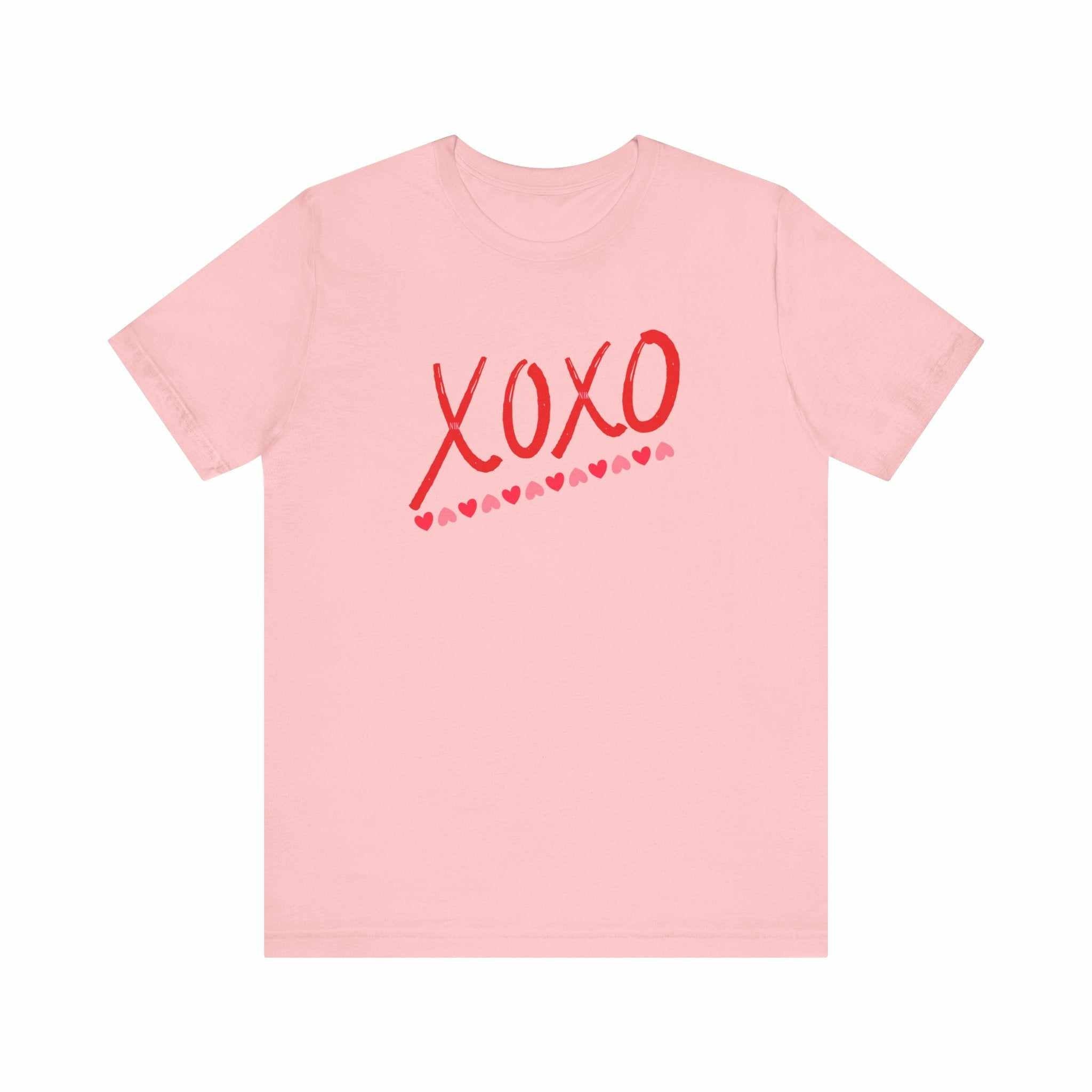 XoXo Valentine Casual Soft Unisex Jersey Crew Neck Short Sleeve TeeT-ShirtXoXo Valentine Casual Soft Unisex Jersey Crew Neck Short Sleeve Tee
