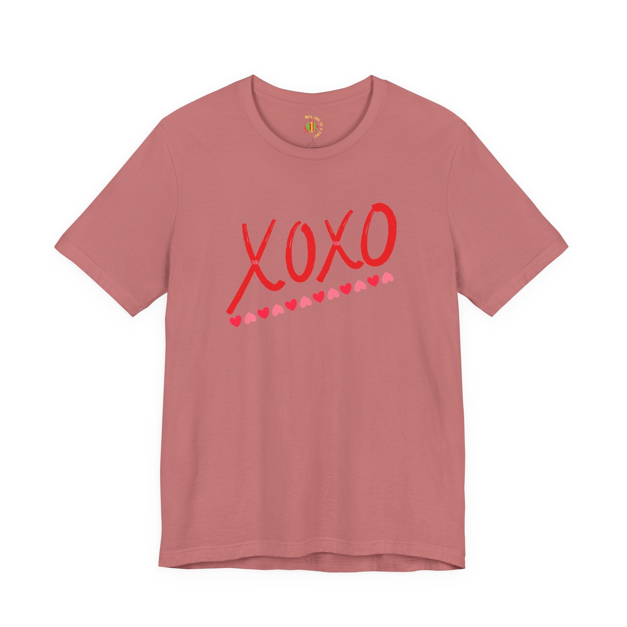 XoXo Valentine Casual Soft Unisex Jersey Crew Neck Short Sleeve Tee