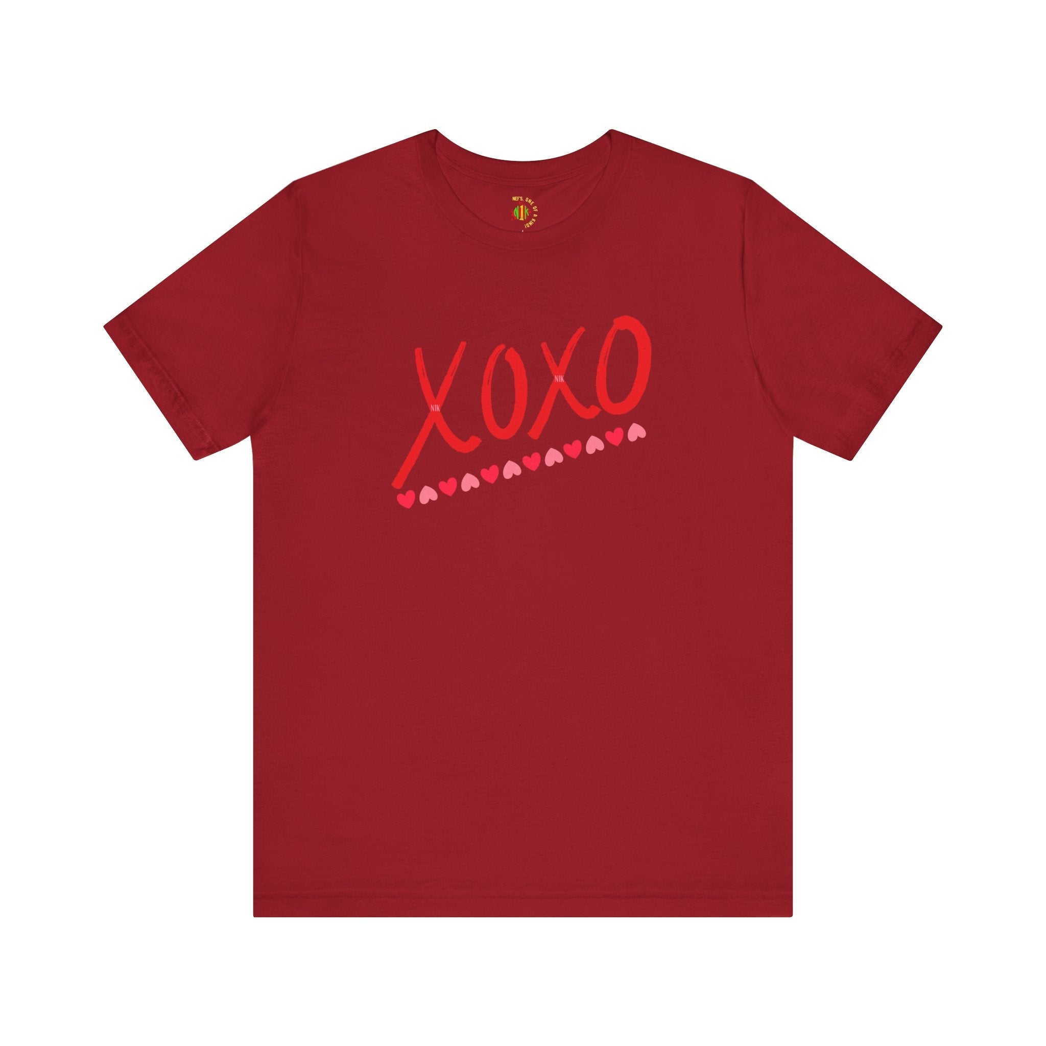 XoXo Valentine Casual Soft Unisex Jersey Crew Neck Short Sleeve Tee