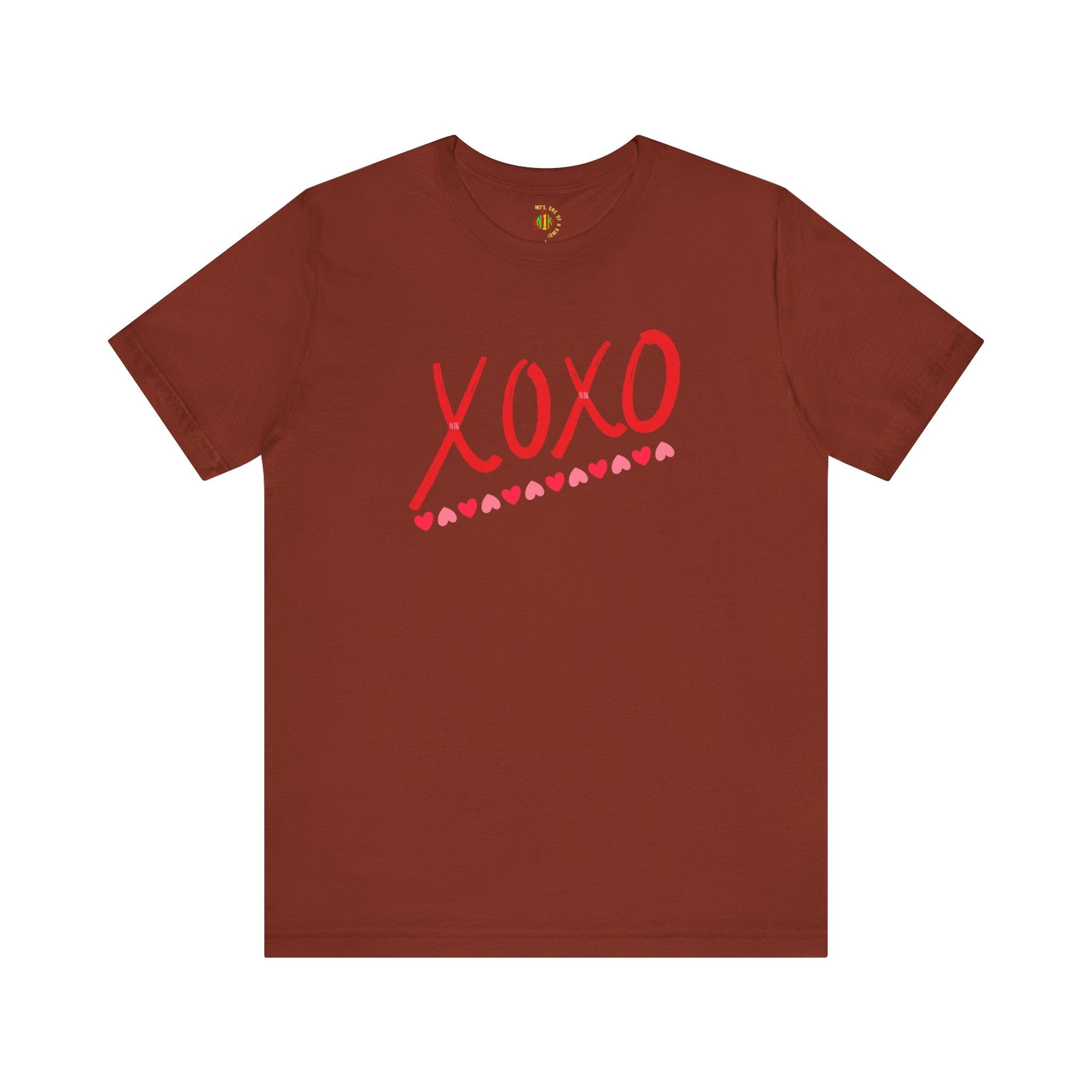 XoXo Valentine Casual Soft Unisex Jersey Crew Neck Short Sleeve Tee