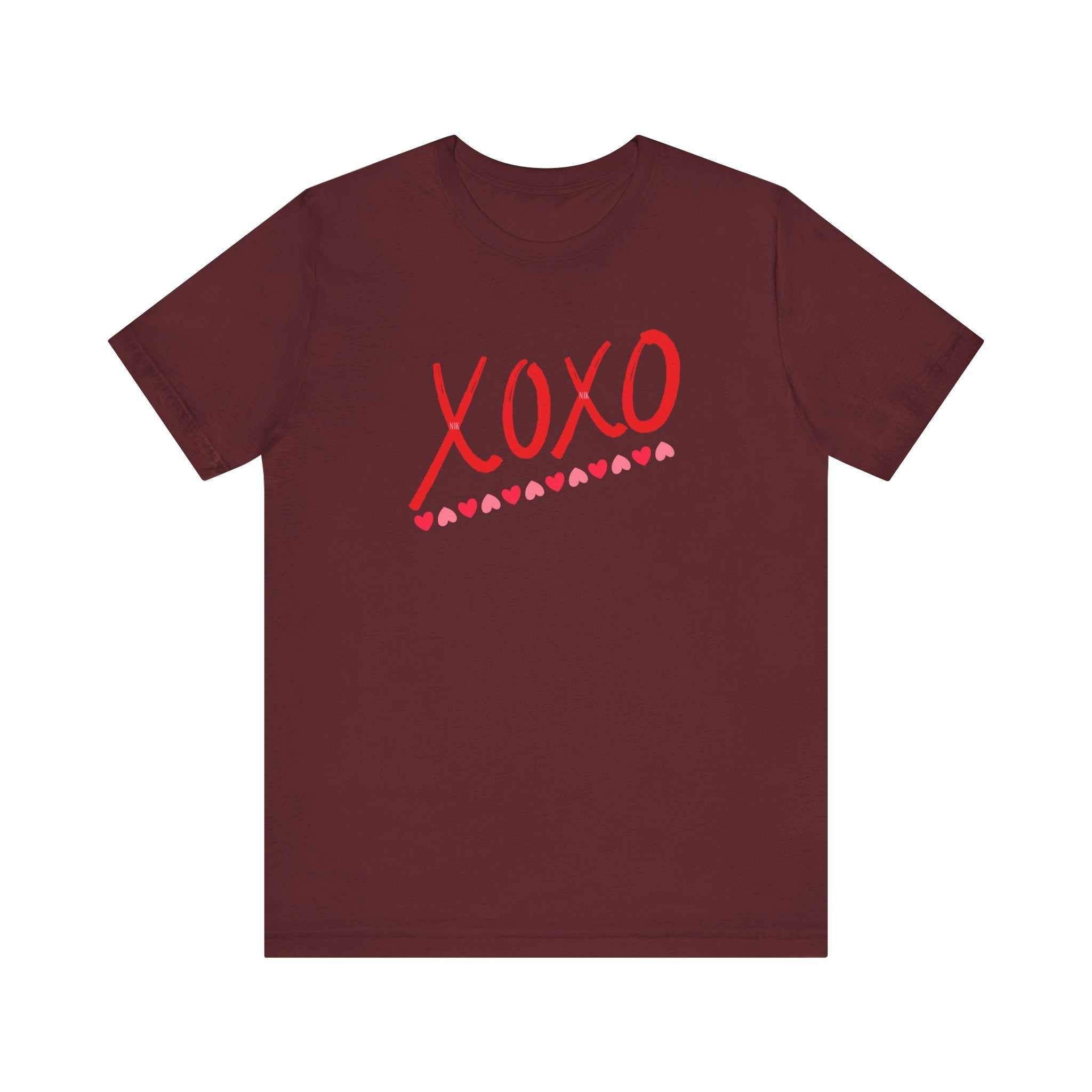 XoXo Valentine Casual Soft Unisex Jersey Crew Neck Short Sleeve TeeT-ShirtXoXo Valentine Casual Soft Unisex Jersey Crew Neck Short Sleeve Tee