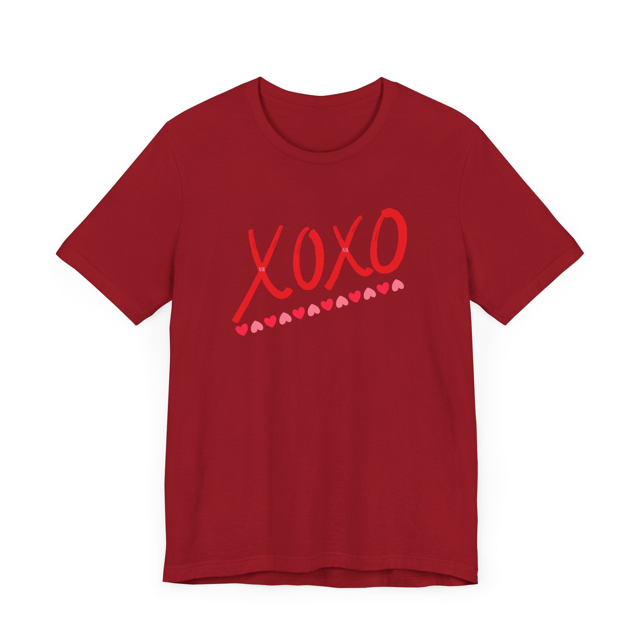 XoXo Valentine Casual Soft Unisex Jersey Crew Neck Short Sleeve TeeT-ShirtXoXo Valentine Casual Soft Unisex Jersey Crew Neck Short Sleeve Tee