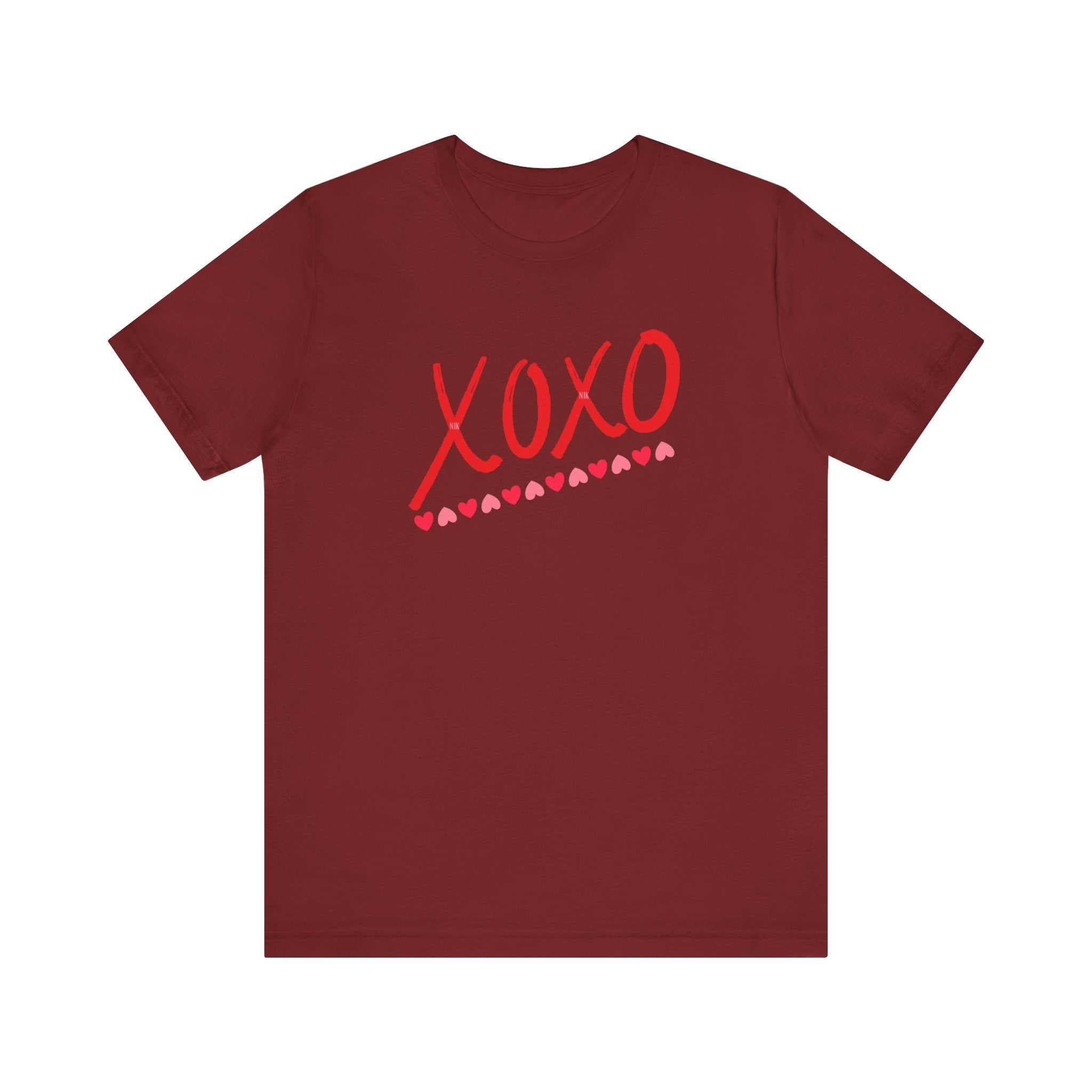 XoXo Valentine Casual Soft Unisex Jersey Crew Neck Short Sleeve TeeT-ShirtXoXo Valentine Casual Soft Unisex Jersey Crew Neck Short Sleeve Tee