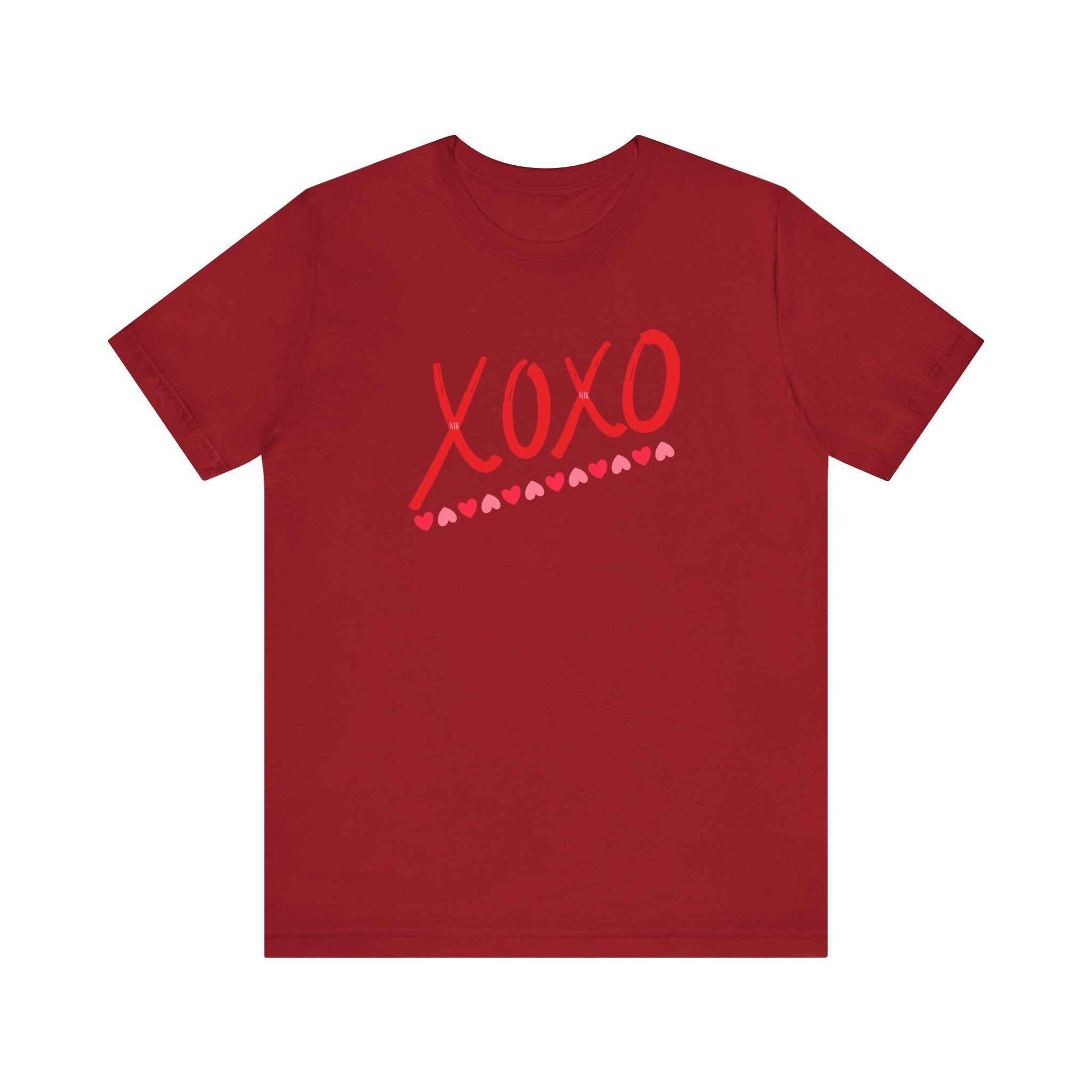 XoXo Valentine Casual Soft Unisex Jersey Crew Neck Short Sleeve TeeT-ShirtXoXo Valentine Casual Soft Unisex Jersey Crew Neck Short Sleeve Tee