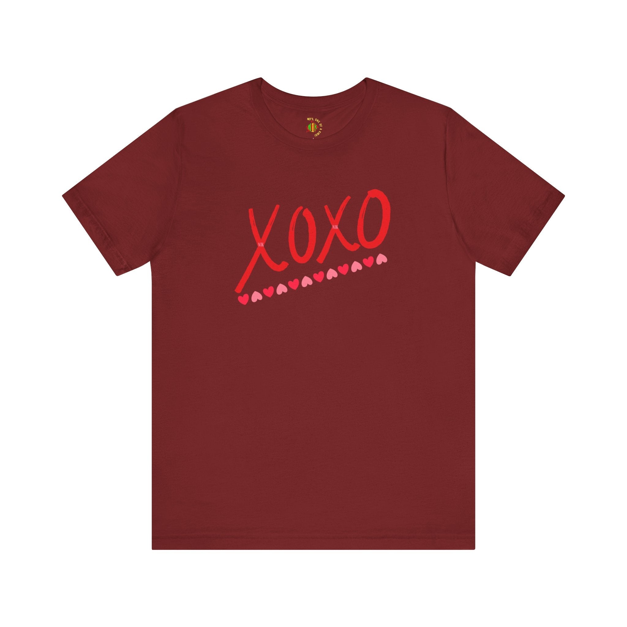 XoXo Valentine Casual Soft Unisex Jersey Crew Neck Short Sleeve Tee