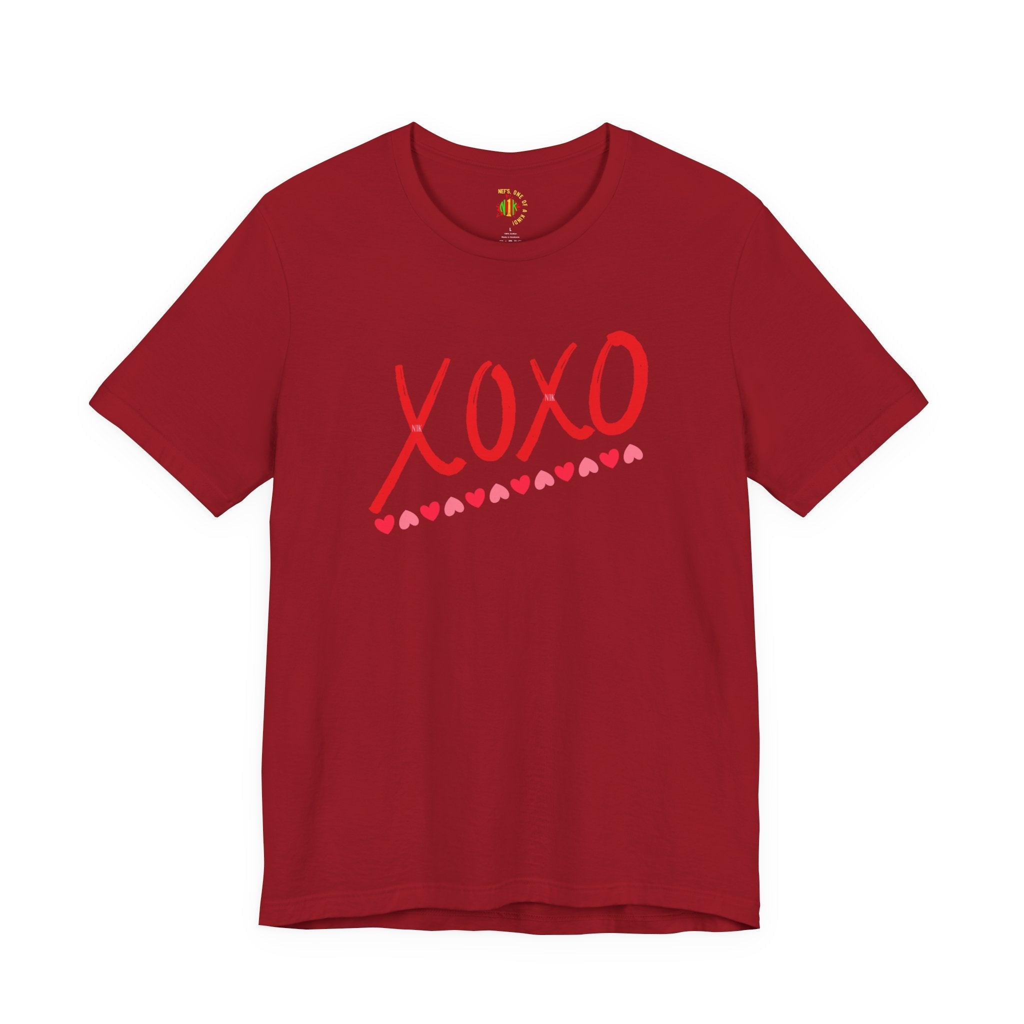 XoXo Valentine Casual Soft Unisex Jersey Crew Neck Short Sleeve Tee